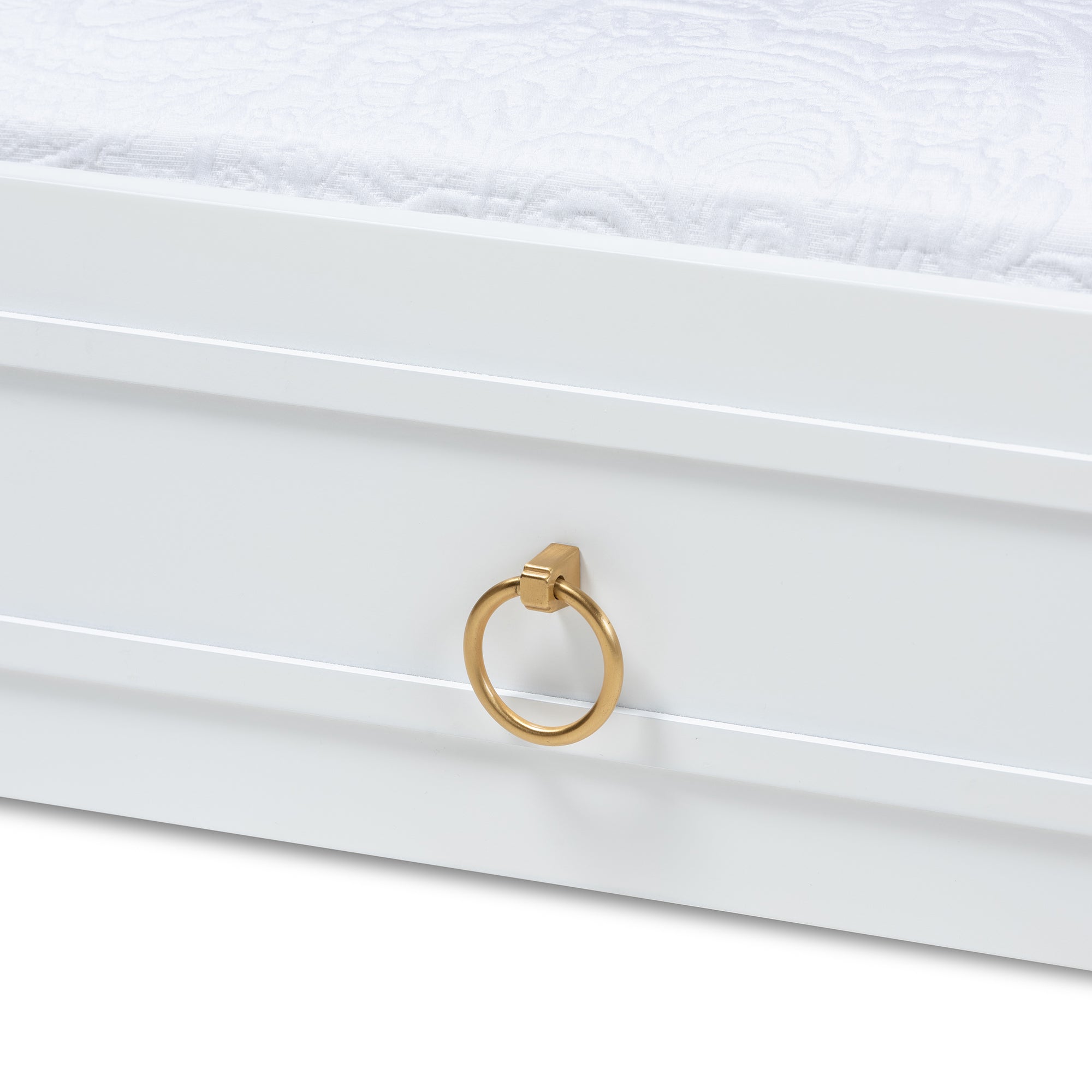 Mariana Classic and Traditional White Finished Wood Twin Size Trundle