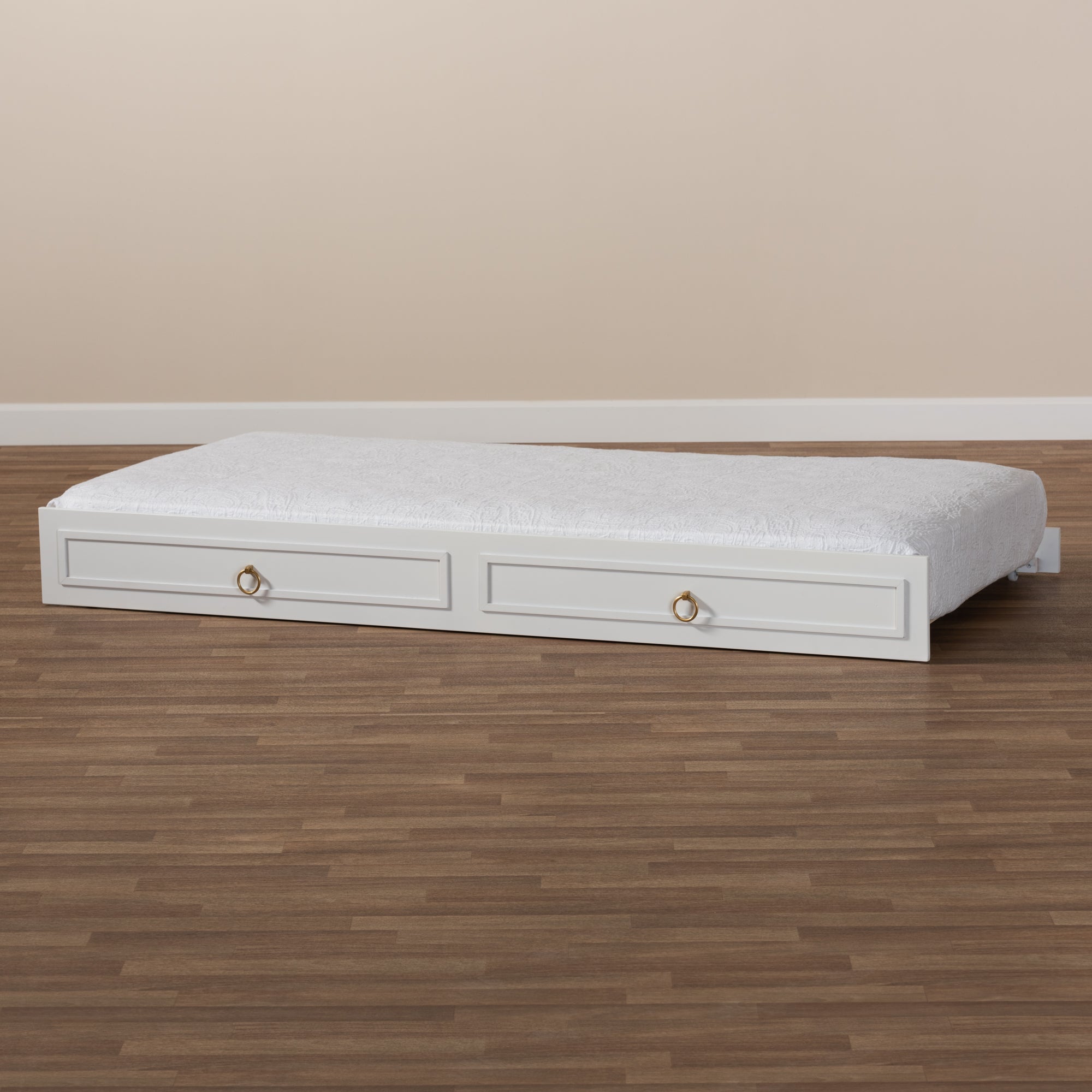 Mariana Classic and Traditional White Finished Wood Twin Size Trundle