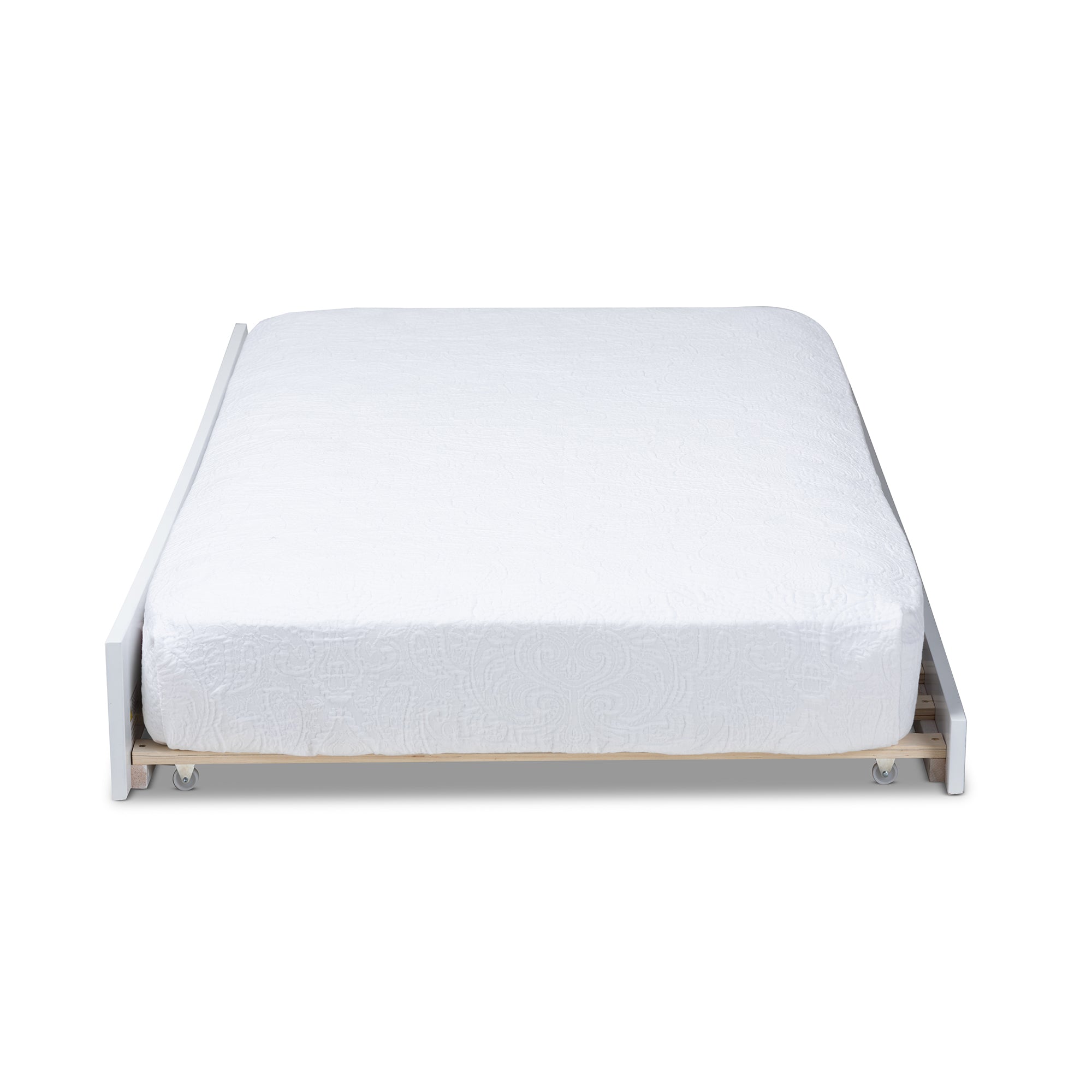 Neves Cottage Farmhouse White Finished Wood Twin Size Trundle