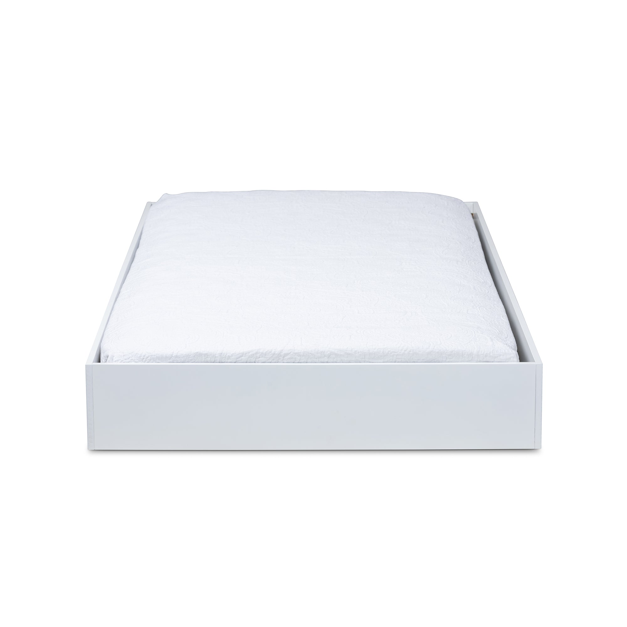 Renata Modern and Contemporary White Finished Wood Twin Size Trundle