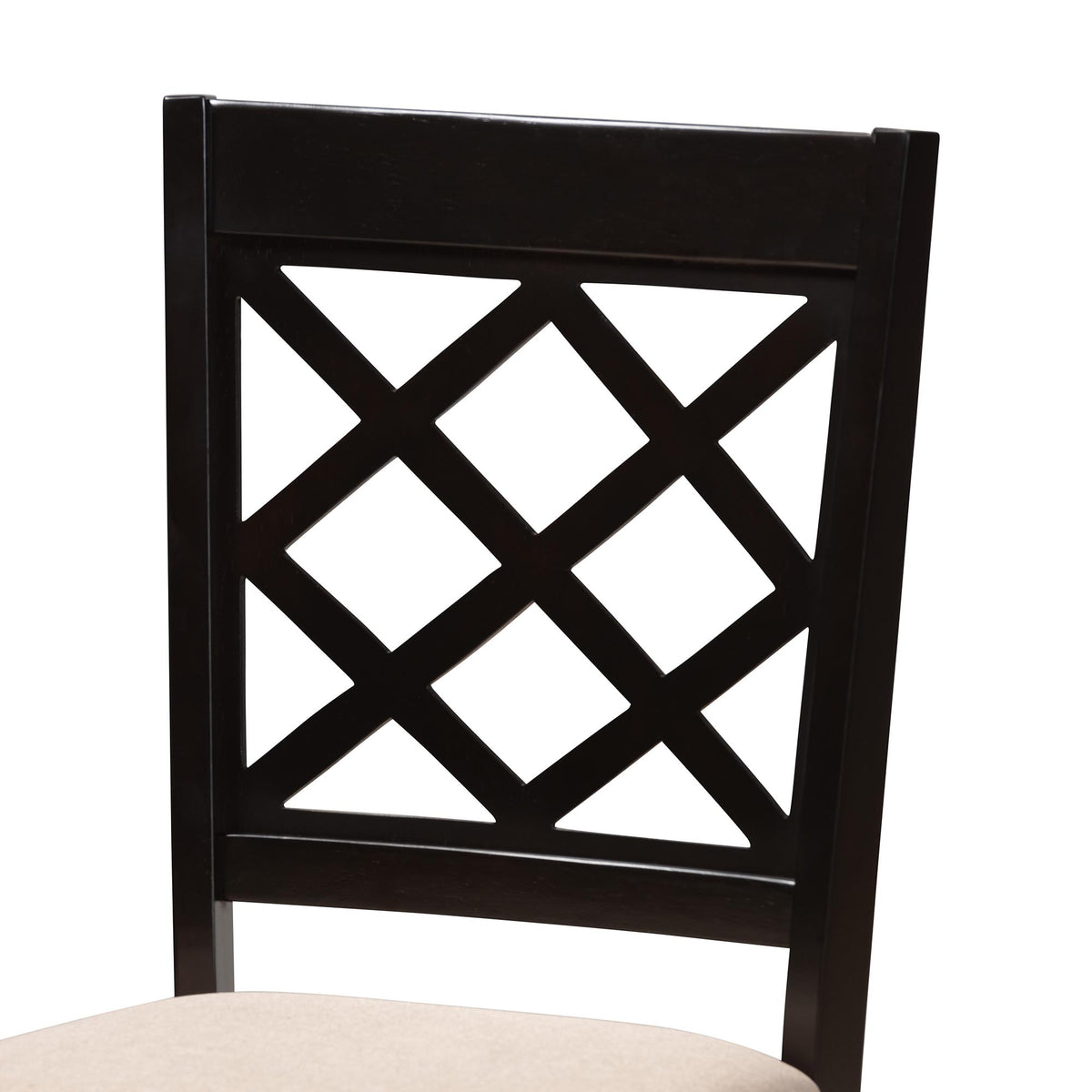 Selby Modern Sand Fabric and Dark Brown Wood 5-Piece Dining Set