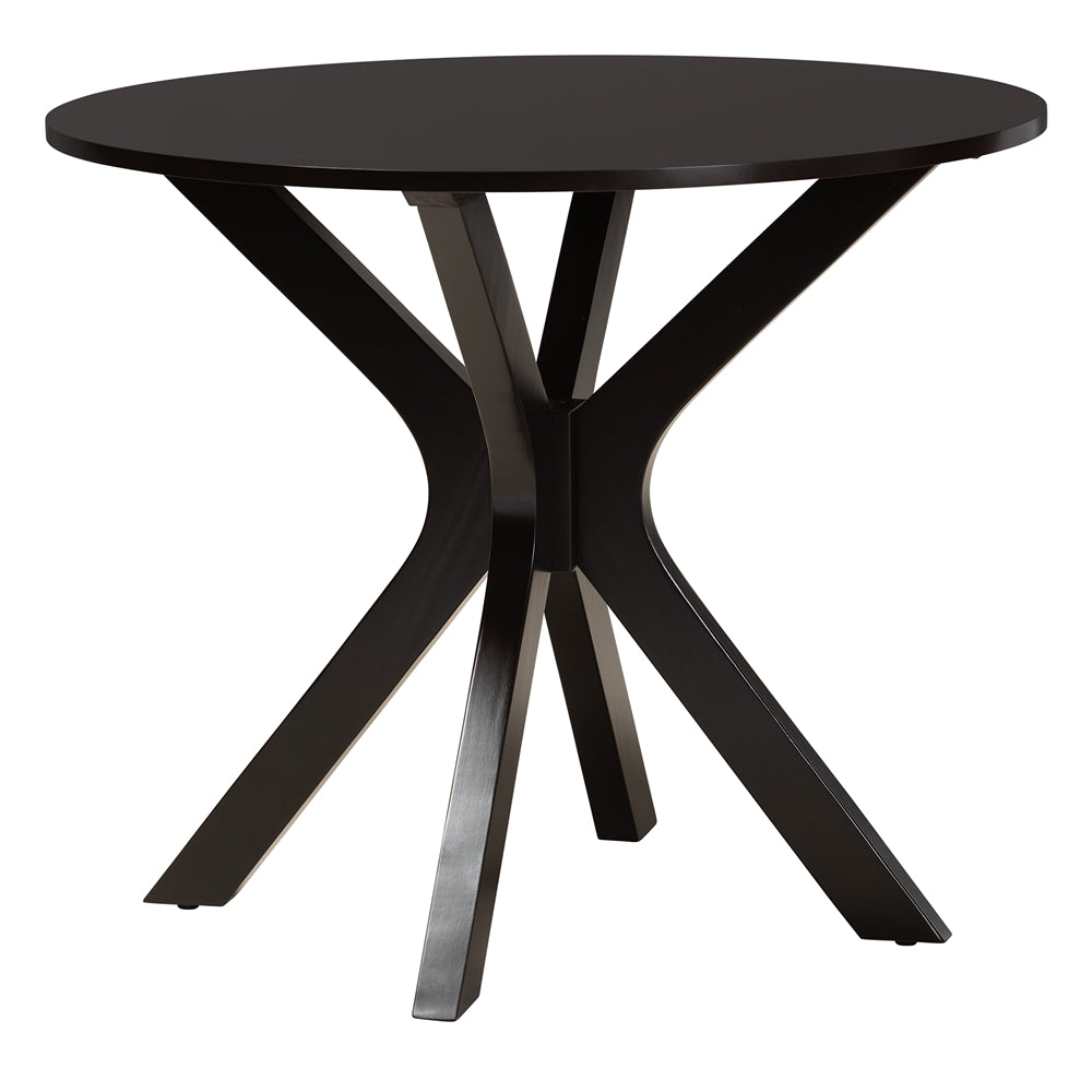Sadie Modern Beige Fabric and Espresso Brown Finished Wood 5-Piece Dining Set