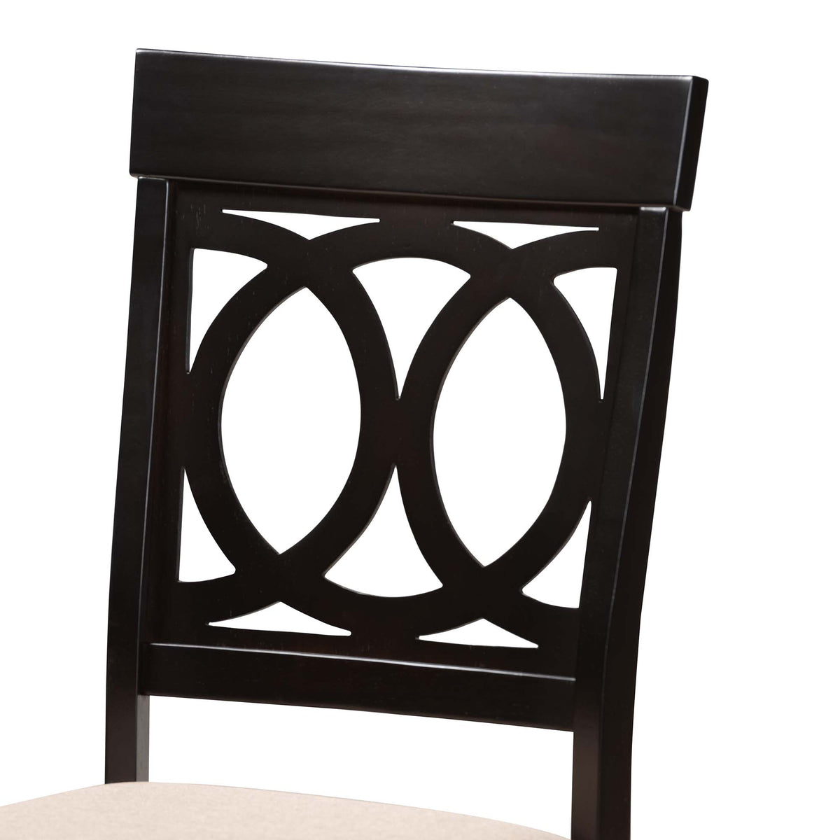 Charlottle Modern Grey Fabric and Dark Brown Finished Wood 5-Piece Dining Set