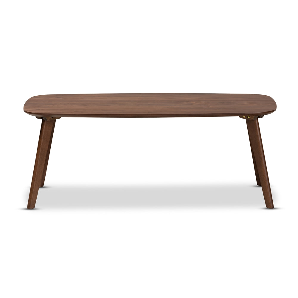 Dahlia Mid-Century Modern Walnut Finished Coffee Table