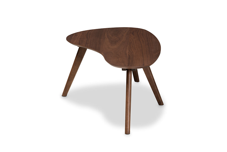 Scarlette Mid-Century Modern Walnut Finished Coffee Table