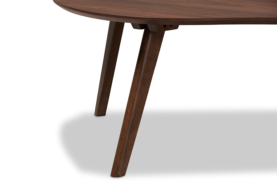 Scarlette Mid-Century Modern Walnut Finished Coffee Table