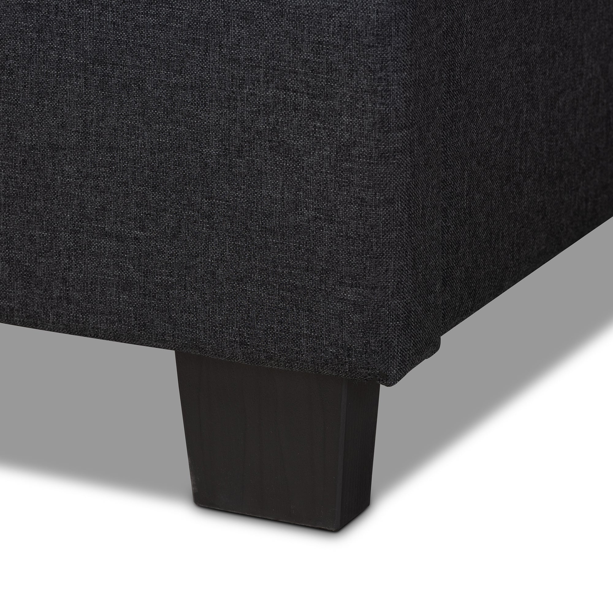 Ansa Modern and Contemporary Dark Grey Fabric Upholstered Twin Size Bed