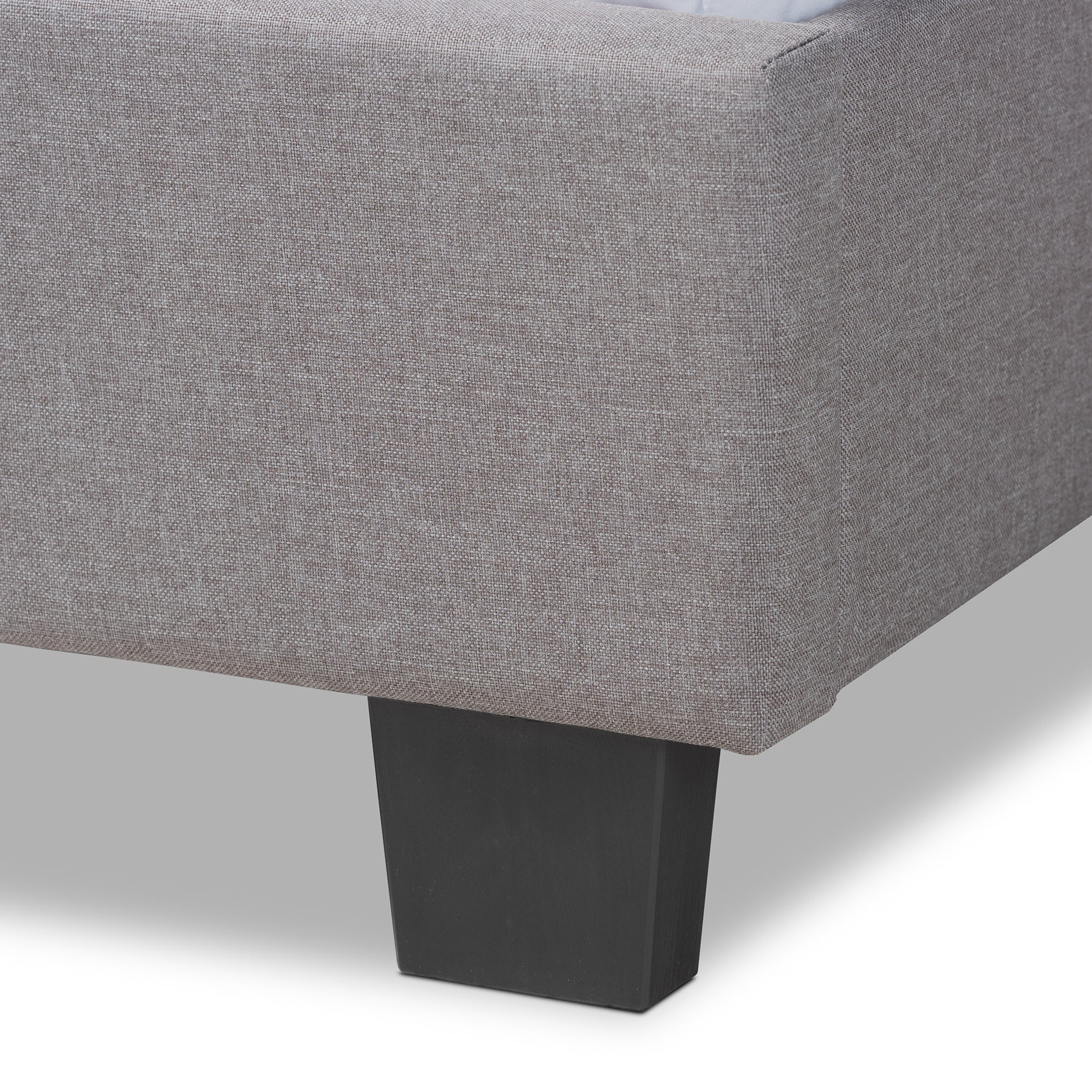 Ansa Modern and Contemporary Grey Fabric Upholstered Twin Size Bed