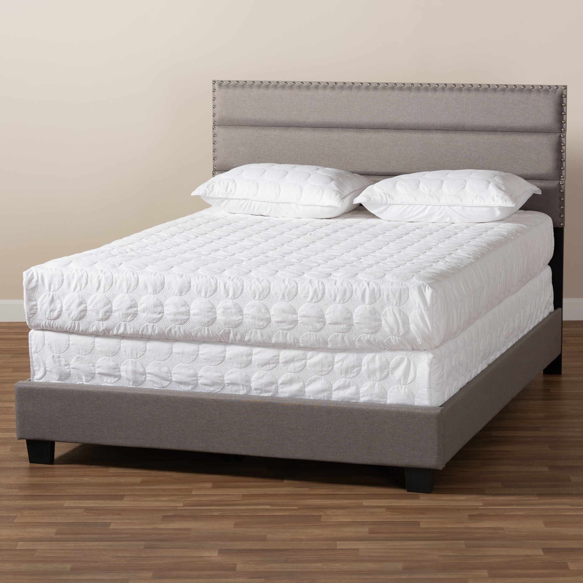 Ansa Modern and Contemporary Grey Fabric Upholstered Full Size Bed