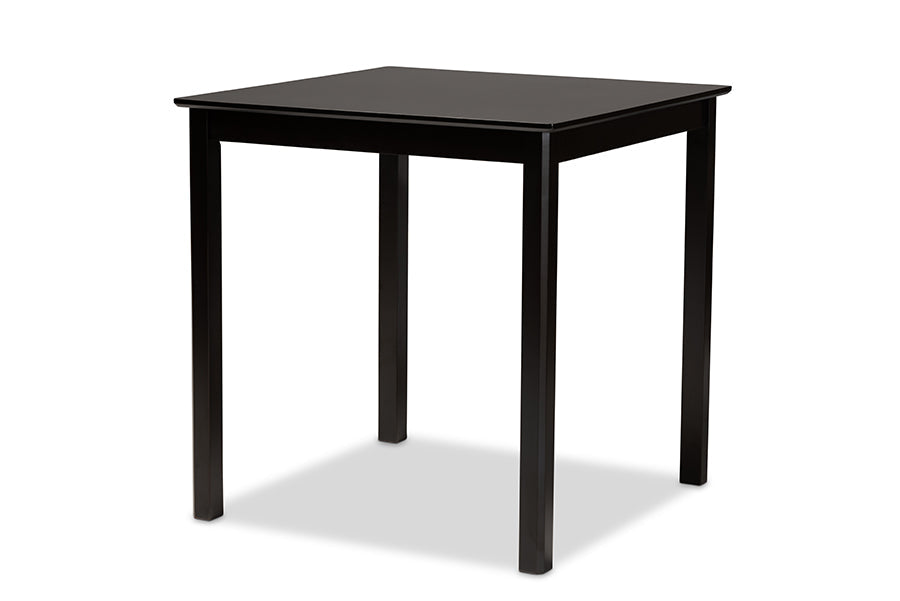 Verina Modern and Contemporary Sand Fabric Upholstered Espresso Brown Finished 5-Piece Wood Pub Set