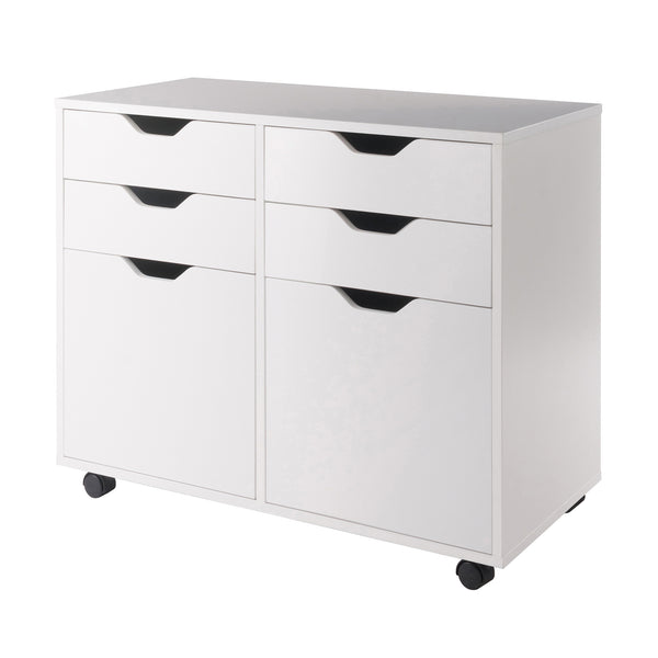 Halifax 2-Door, 4-Drawer Mobile Cabinet, White