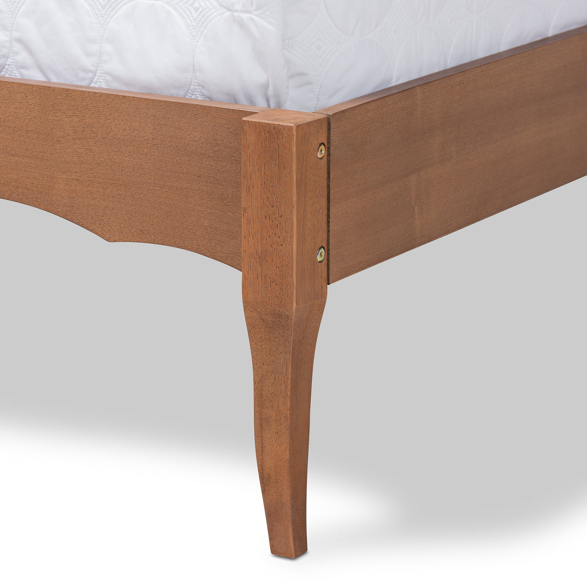 Marieke Vintage French Inspired Ash Wanut Finished Queen Size Wood Bed Frame