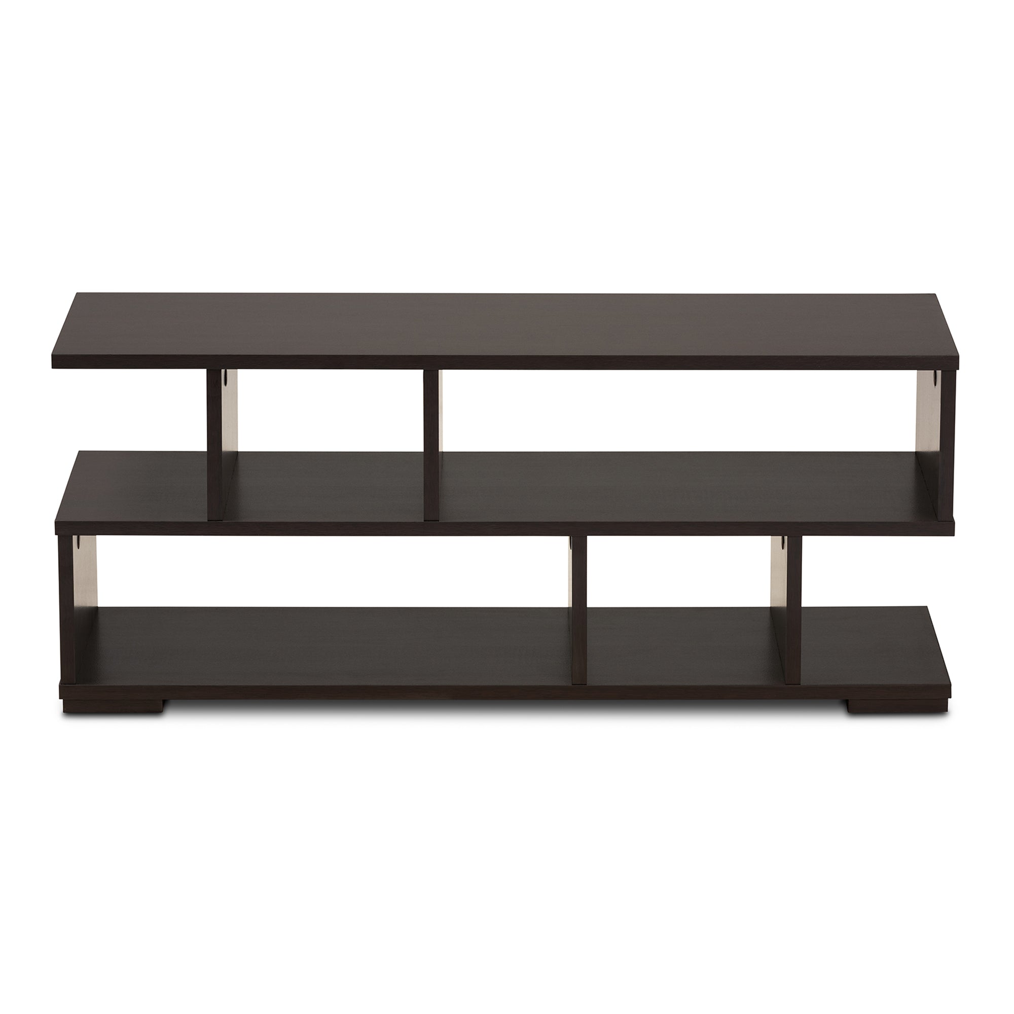 Arne Modern and Contemporary Dark Brown Finished Wood TV Stand
