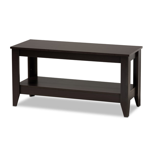 Elada Modern and Contemporary Wenge Finished Wood Coffee Table in Dark Brown
