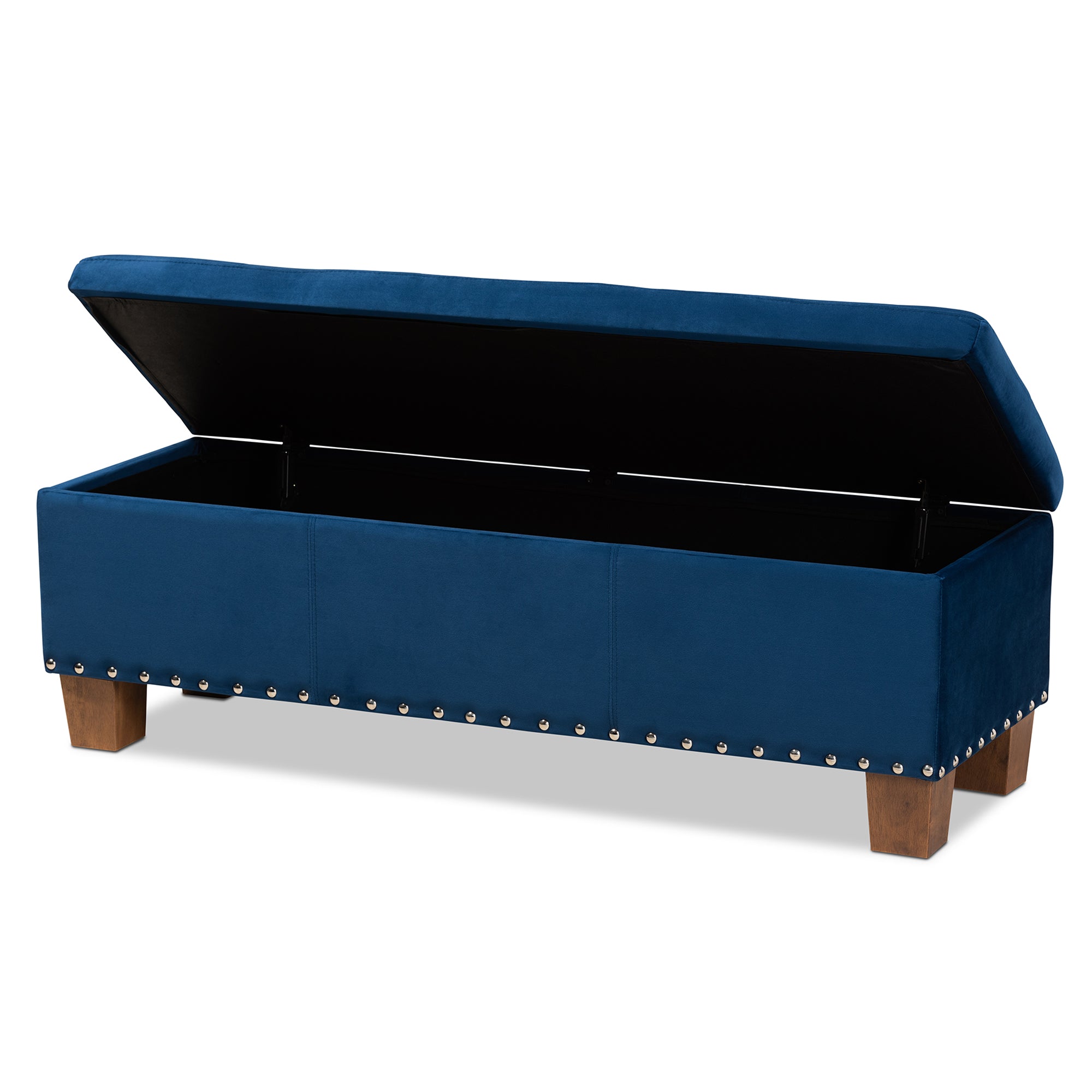 Hannah Modern and Contemporary Velvet Fabric Upholstered Button-Tufted Storage Ottoman Bench