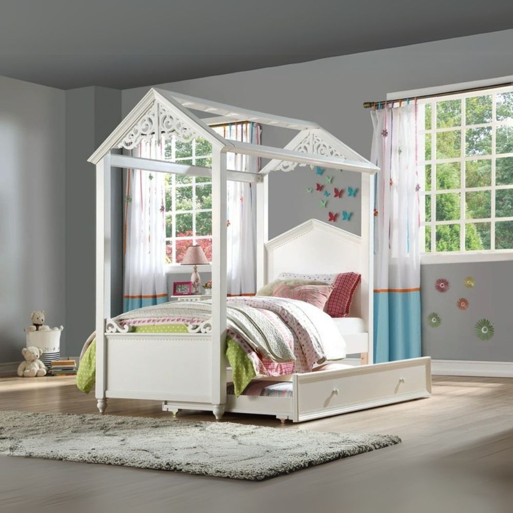 Rapunzel Twin Bed, White