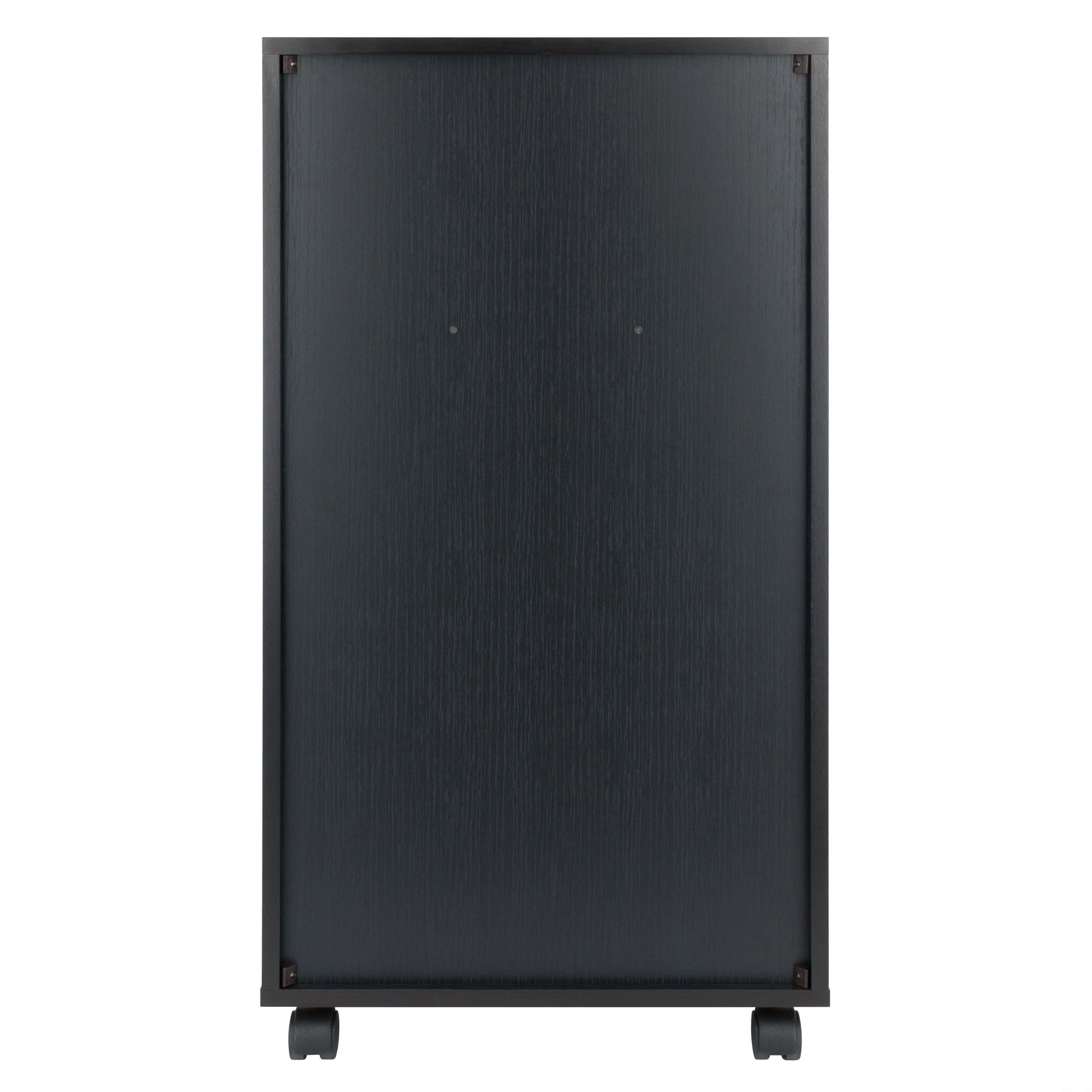Halifax Bins & Drawers Multi-Storage Tall Mobile Cabinet, Black