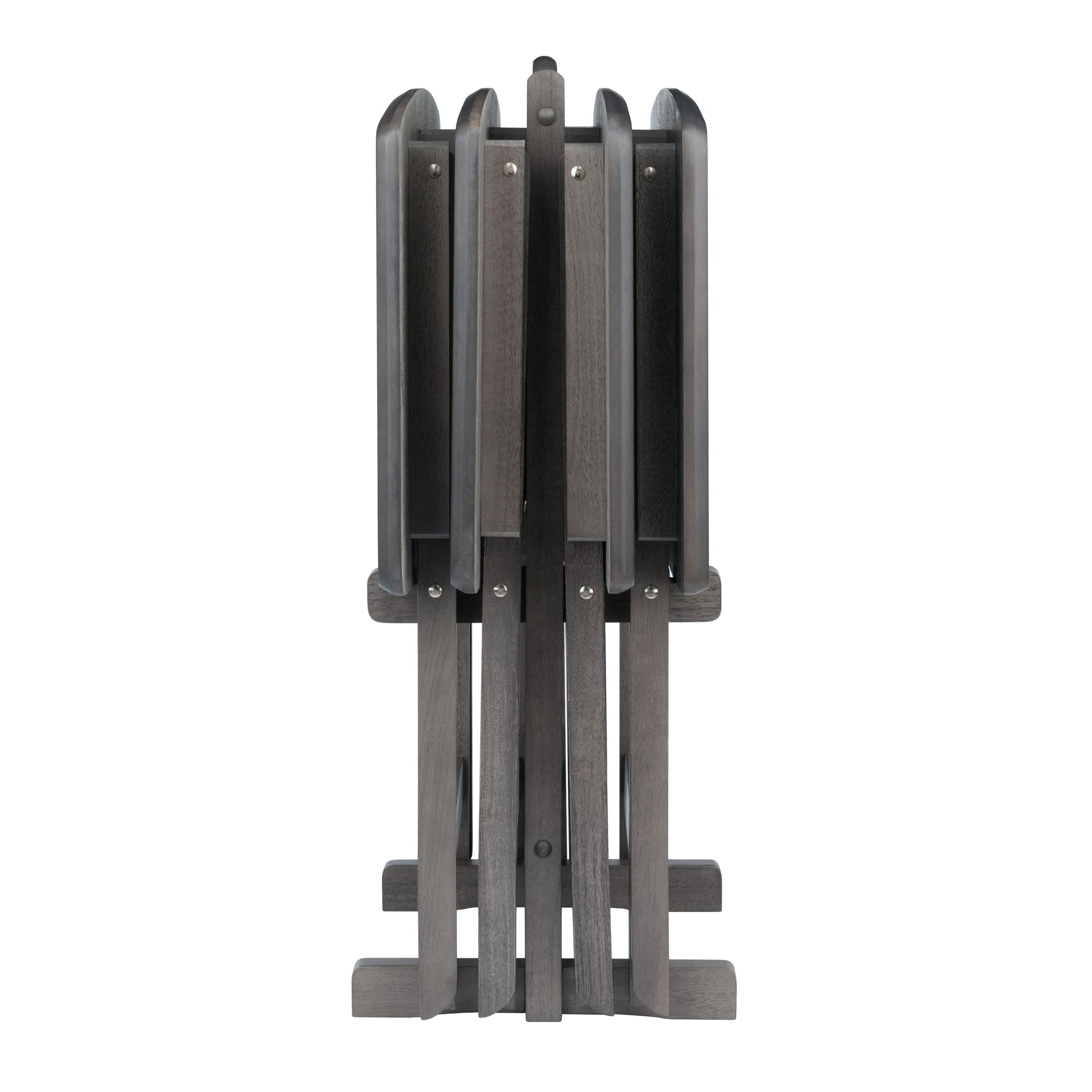Dylan 5-Pc Oversized Snack Table Set, Oyster Gray