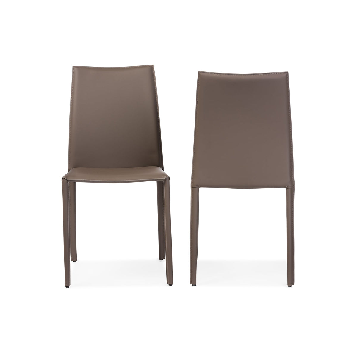 Rockford Modern and Contemporary Taupe Bonded Leather Upholstered Dining Chair (Set of 2)