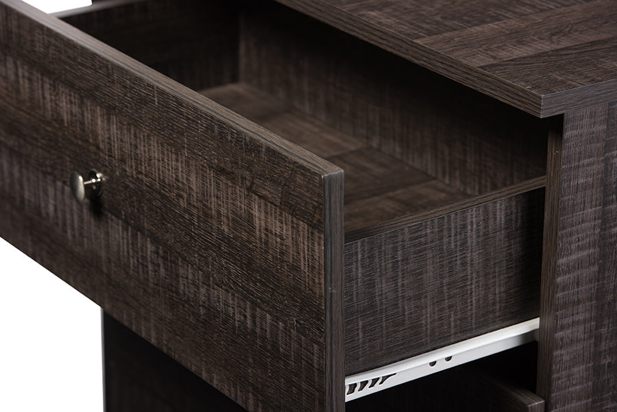 Decon Modern and Contemporary Espresso Brown Wood 3-Drawer Storage Chest