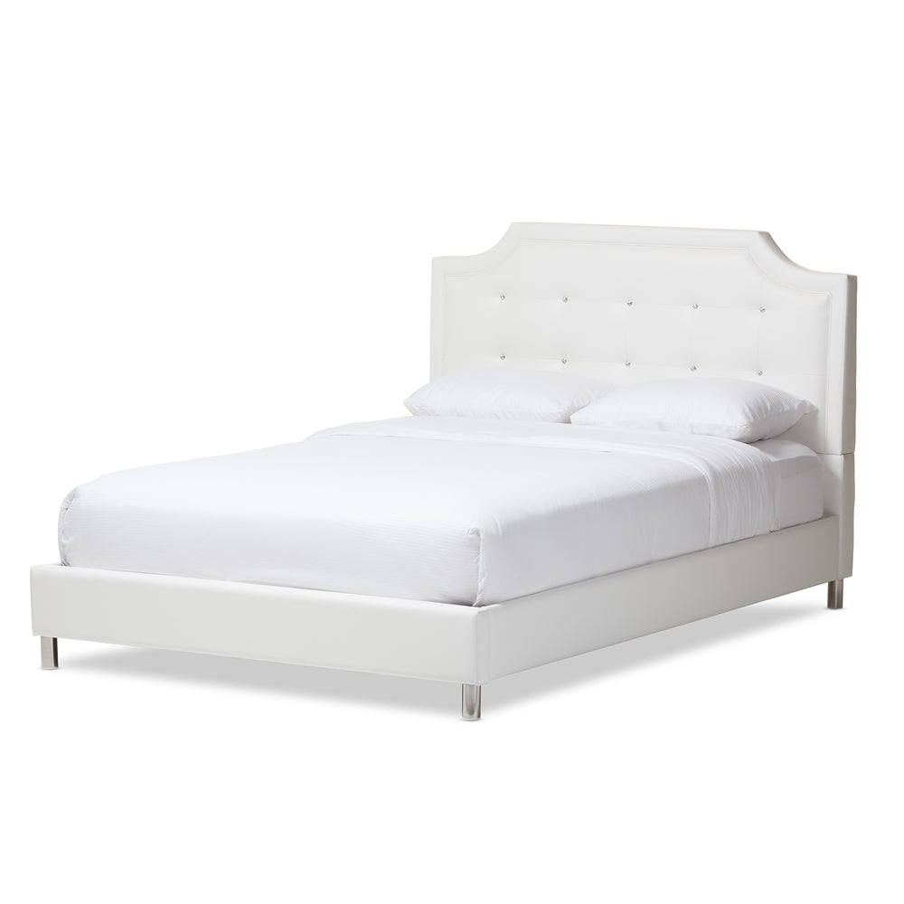 Carlotta Black Modern Bed With Upholstered Headboard - King Size