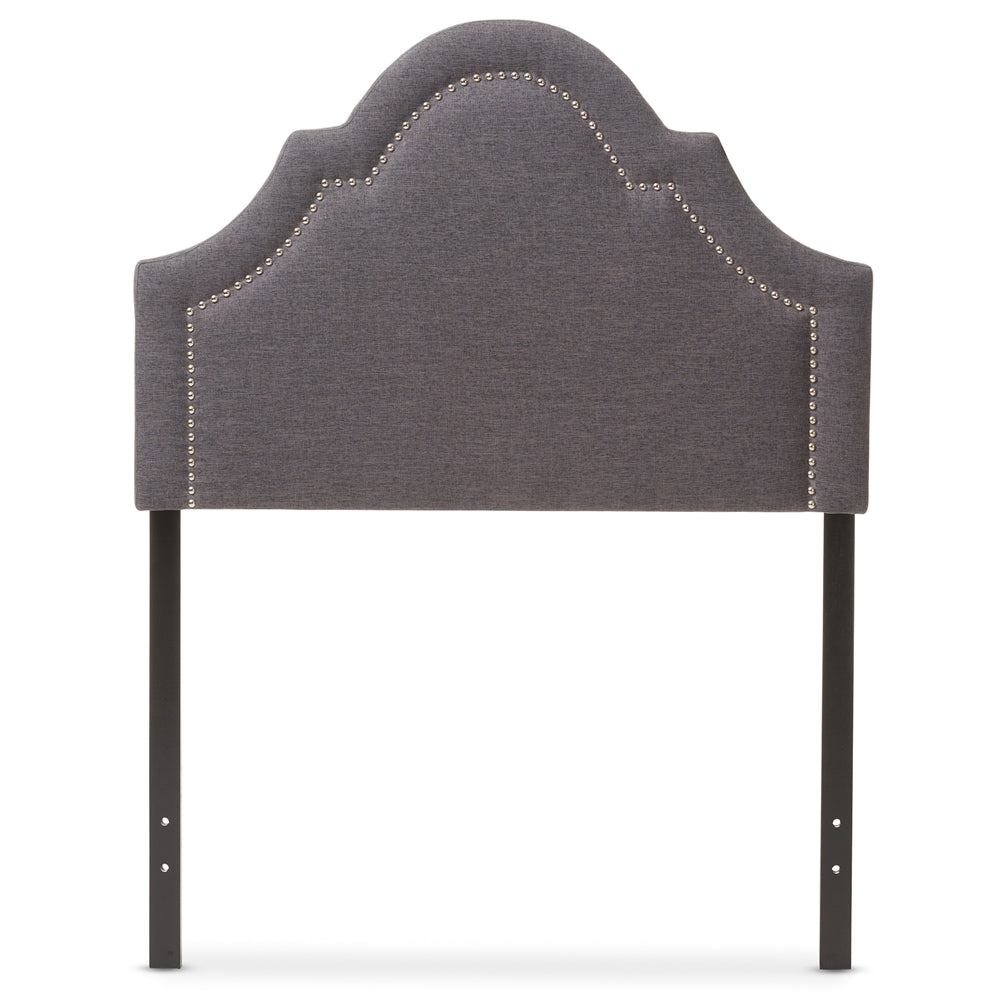 Rita Modern and Contemporary Dark Grey Fabric Upholstered Twin Size Headboard