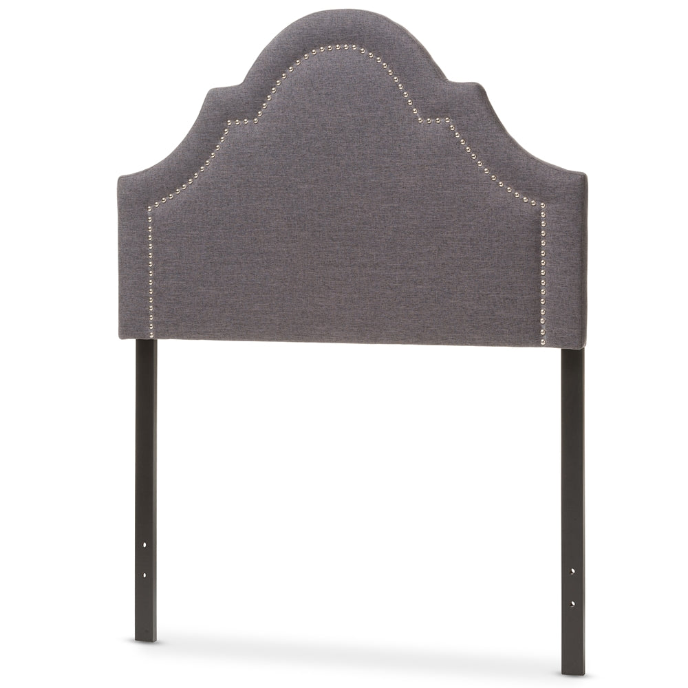 Rita Modern and Contemporary Dark Grey Fabric Upholstered Twin Size Headboard