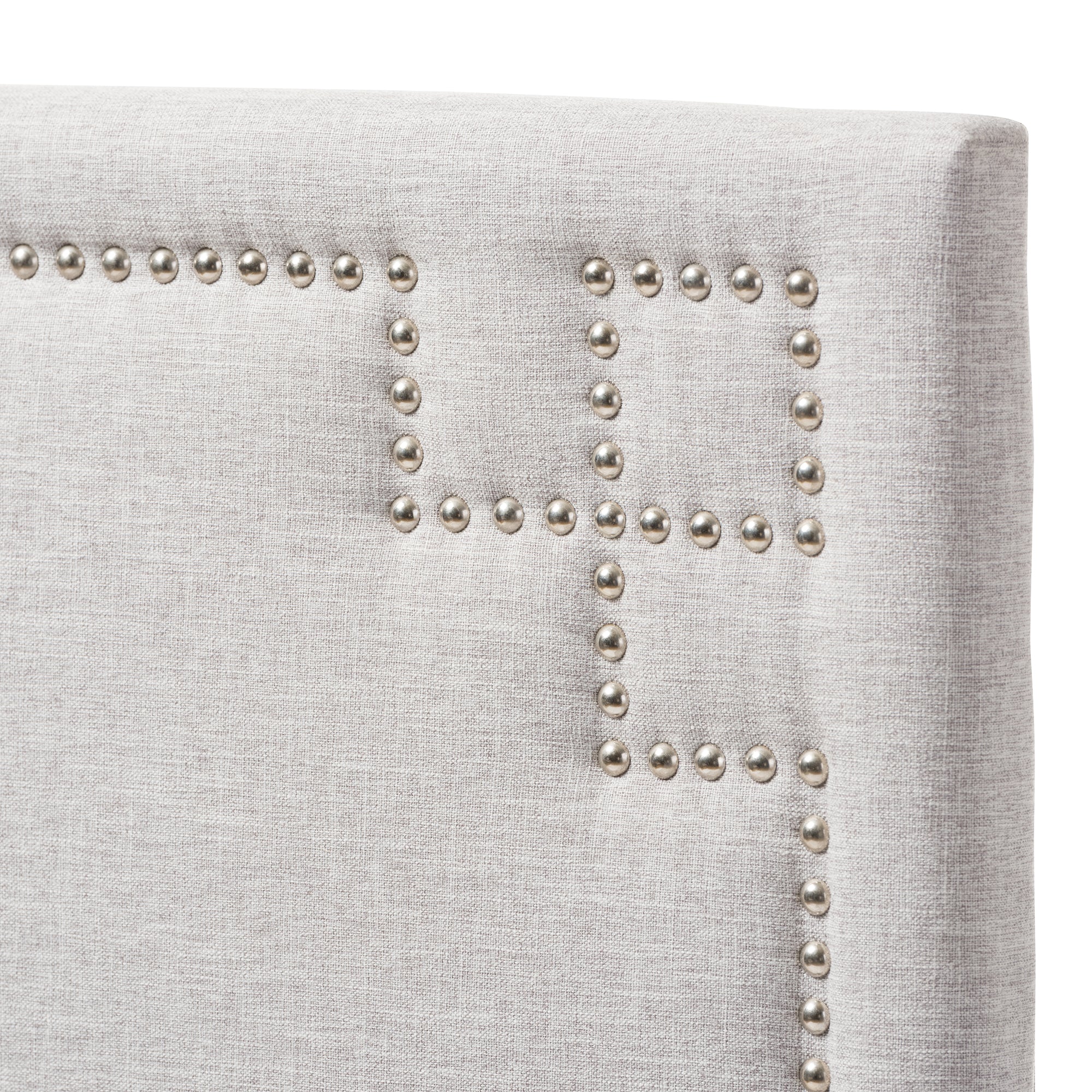 Baxton Studio Geneva Modern and Contemporary Grayish Beige Fabric Upholstered Twin Size Headboard