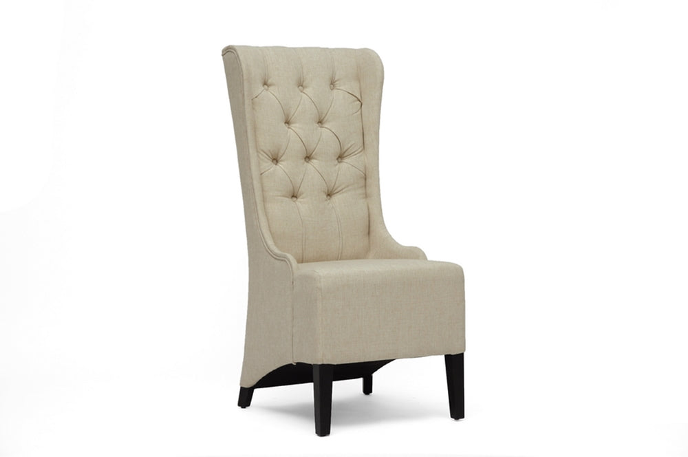 Vincent Beige Linen Modern Accent Chair