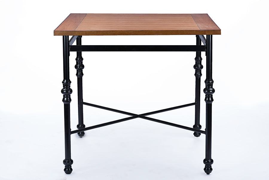 Baxton Studio Broxburn Wood & Metal Industrial Pub Table