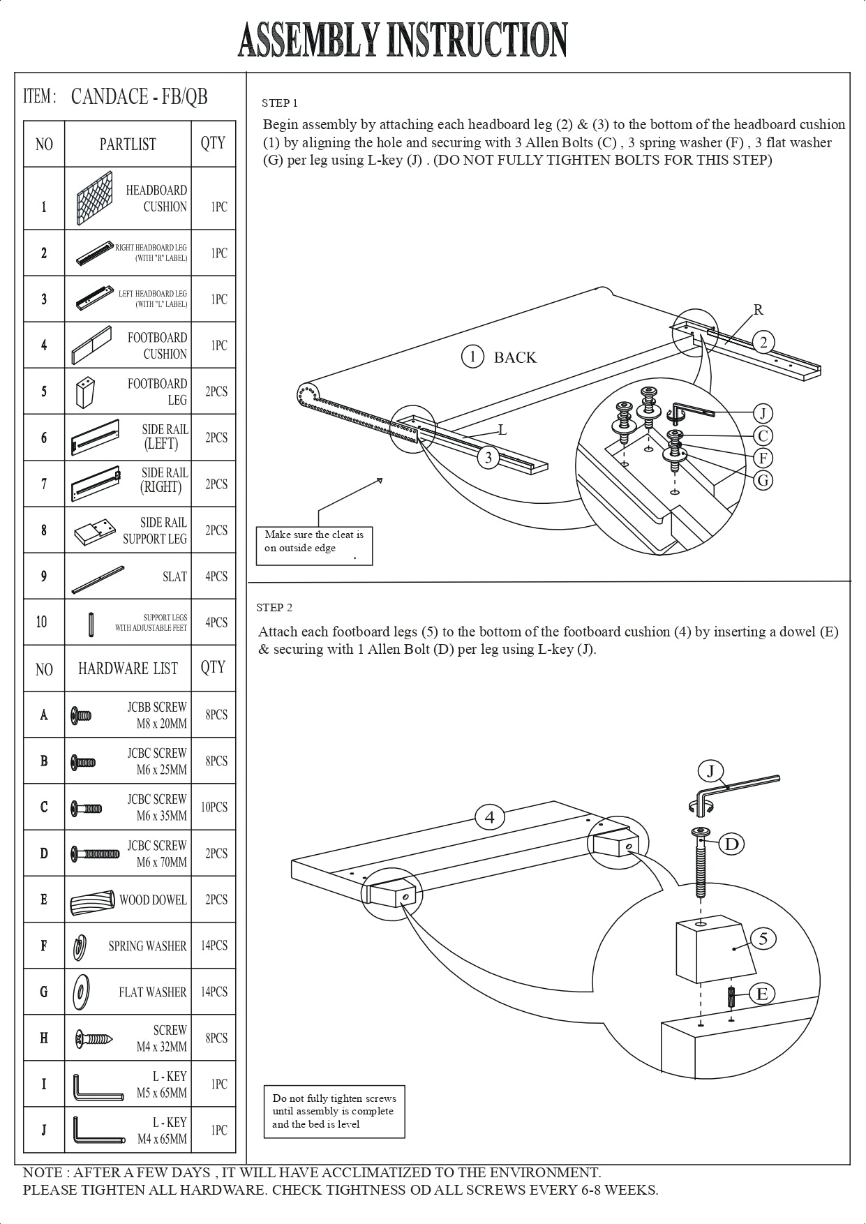 Candace Dark Grey Velvet Upholstered Full Size Bed