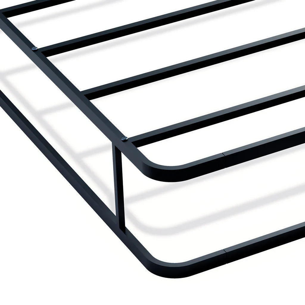 Terrell Dothan Queen Black Metal Bed Frame  Luxurious Modern Style with Headboard & Footboard