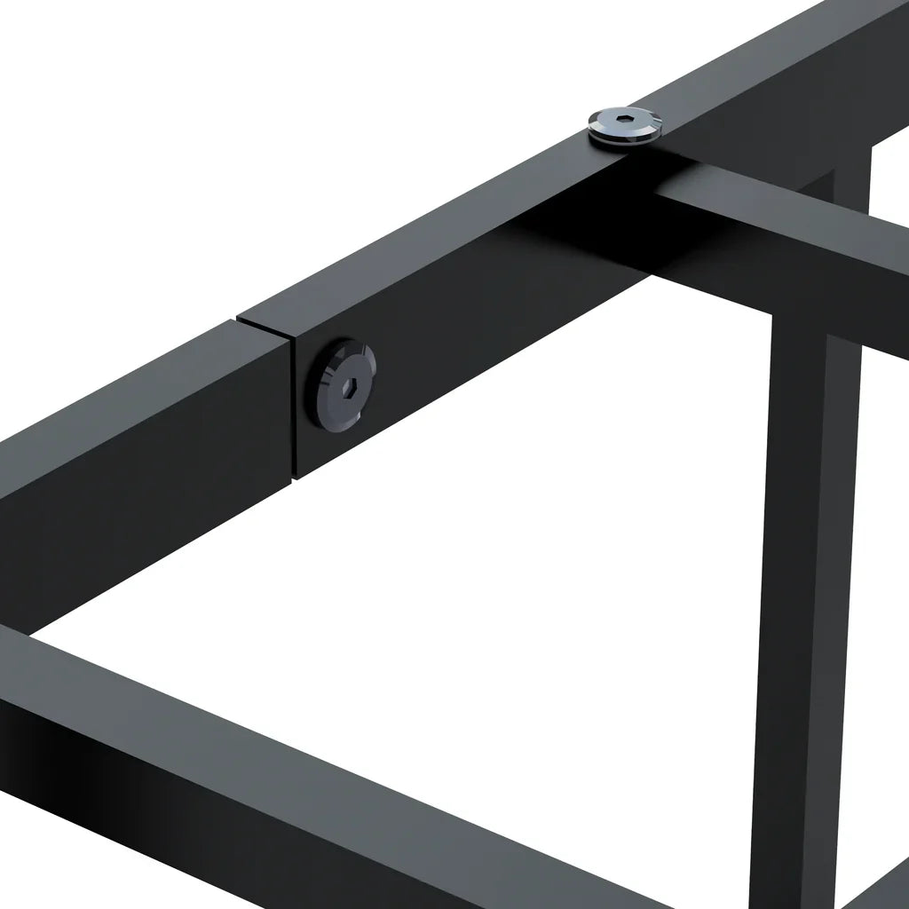 Terrell Dothan Queen Black Metal Bed Frame  Luxurious Modern Style with Headboard & Footboard