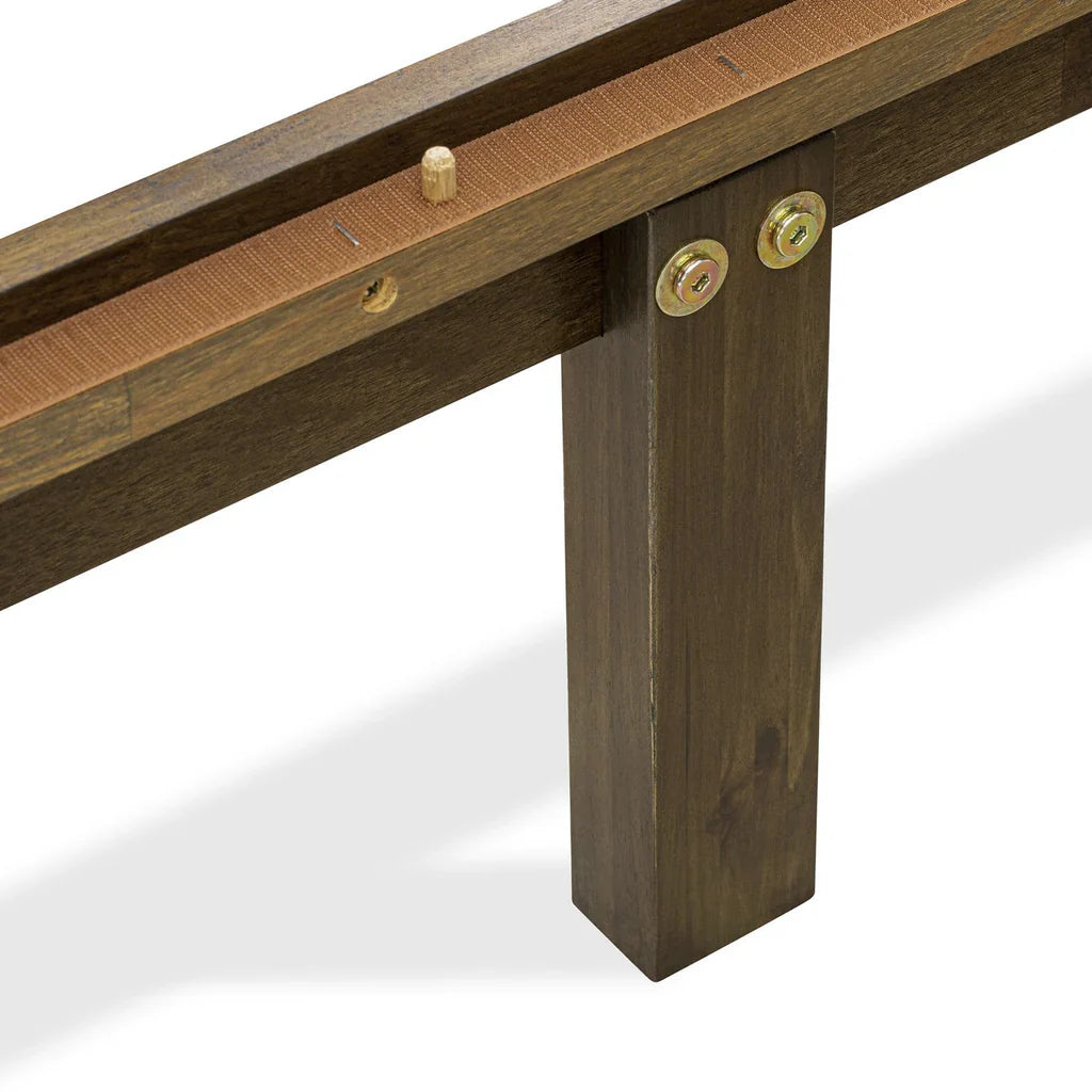 Wythlin East West Furniture King Walnut Engineered Wood Platform Bed  Modern Style with Footboard & Extra Center Support