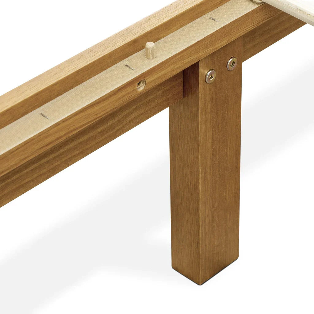 Pearson Oakridge Full Oak Wood Platform Bed Frame  Modern Design with Extra Center Legs