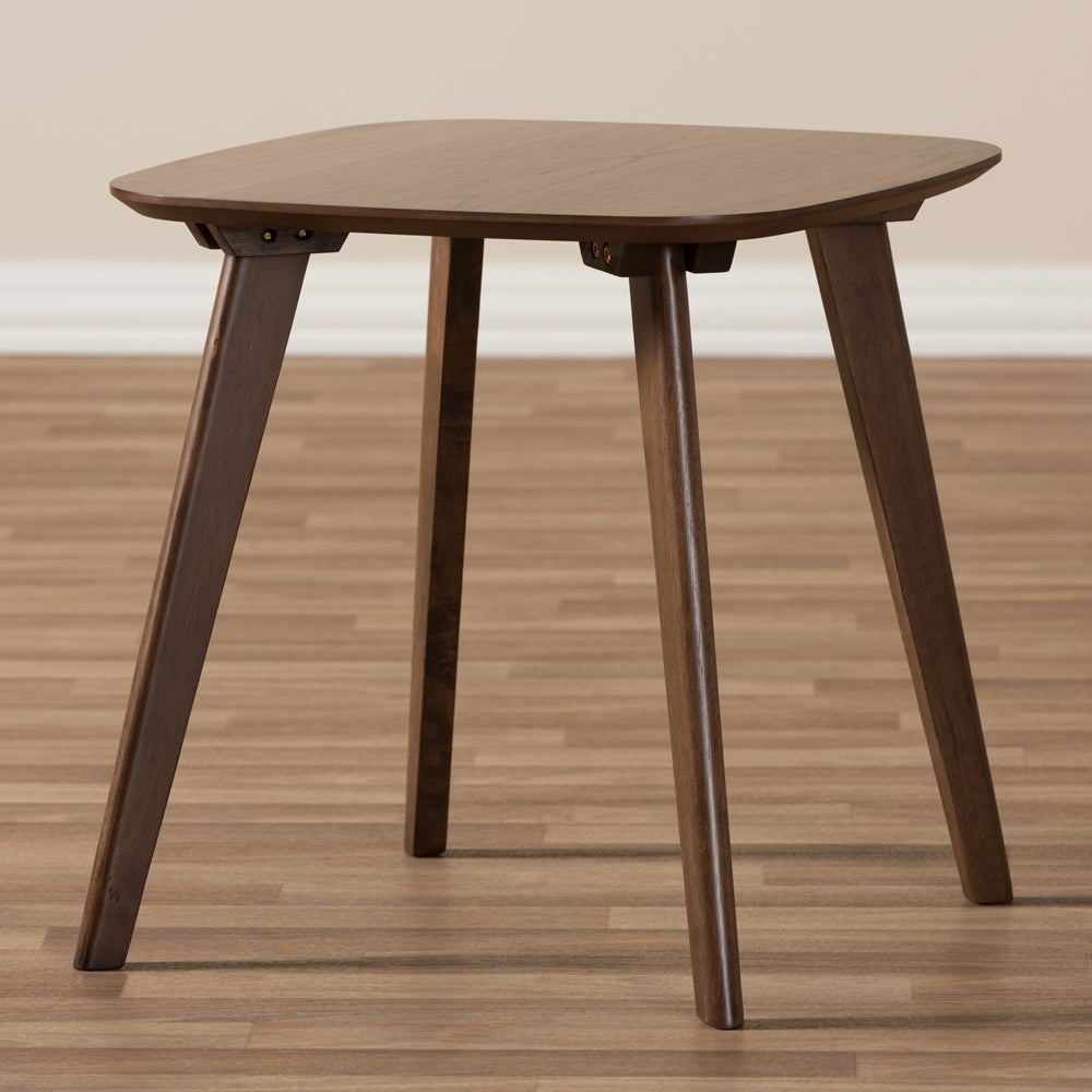 Dahlia Mid-Century Modern Walnut Wood End Table