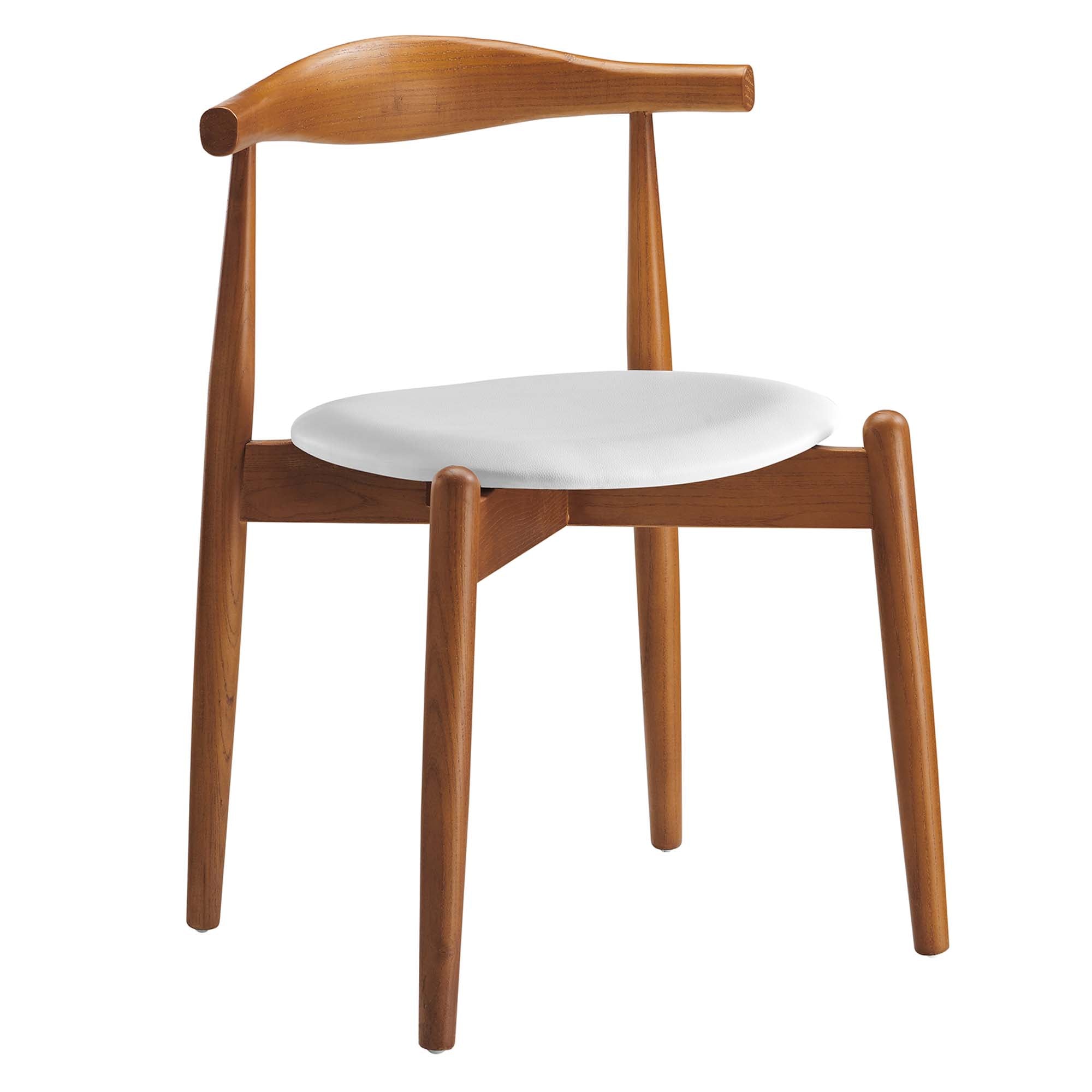 Stalwart Dining Side Chair, Dark Walnut White