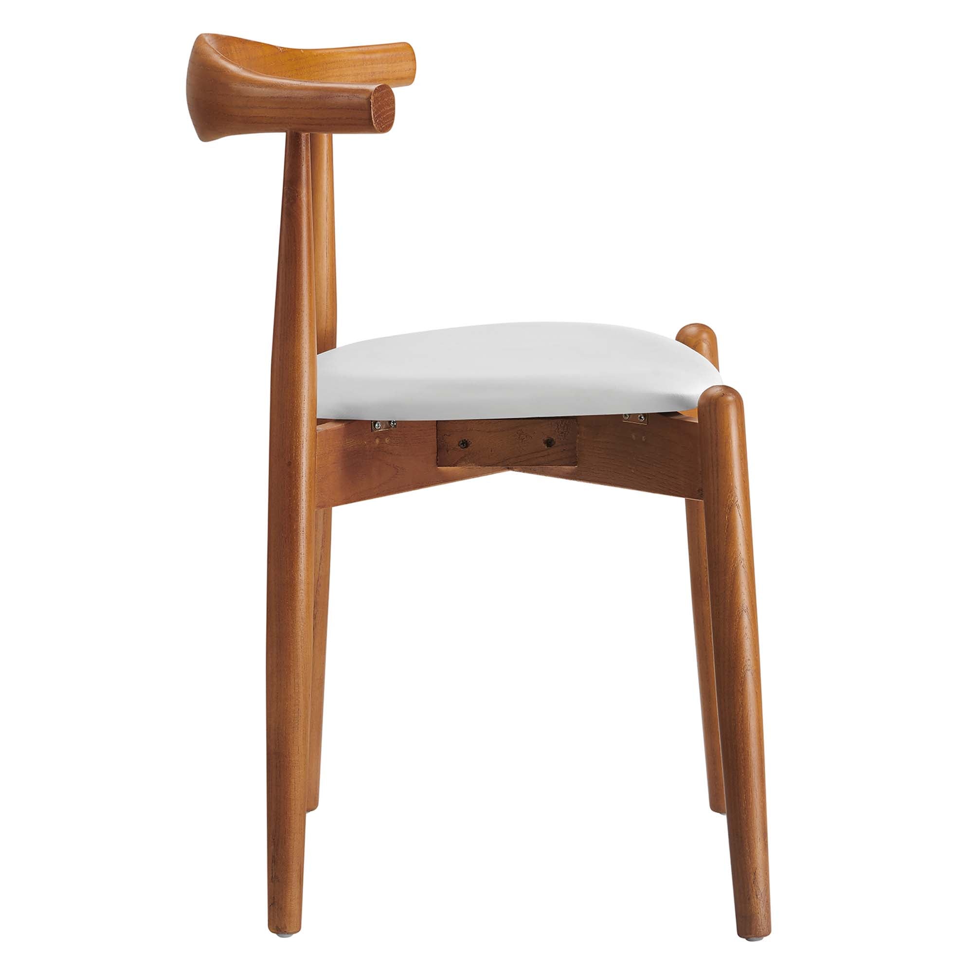 Stalwart Dining Side Chair, Dark Walnut White