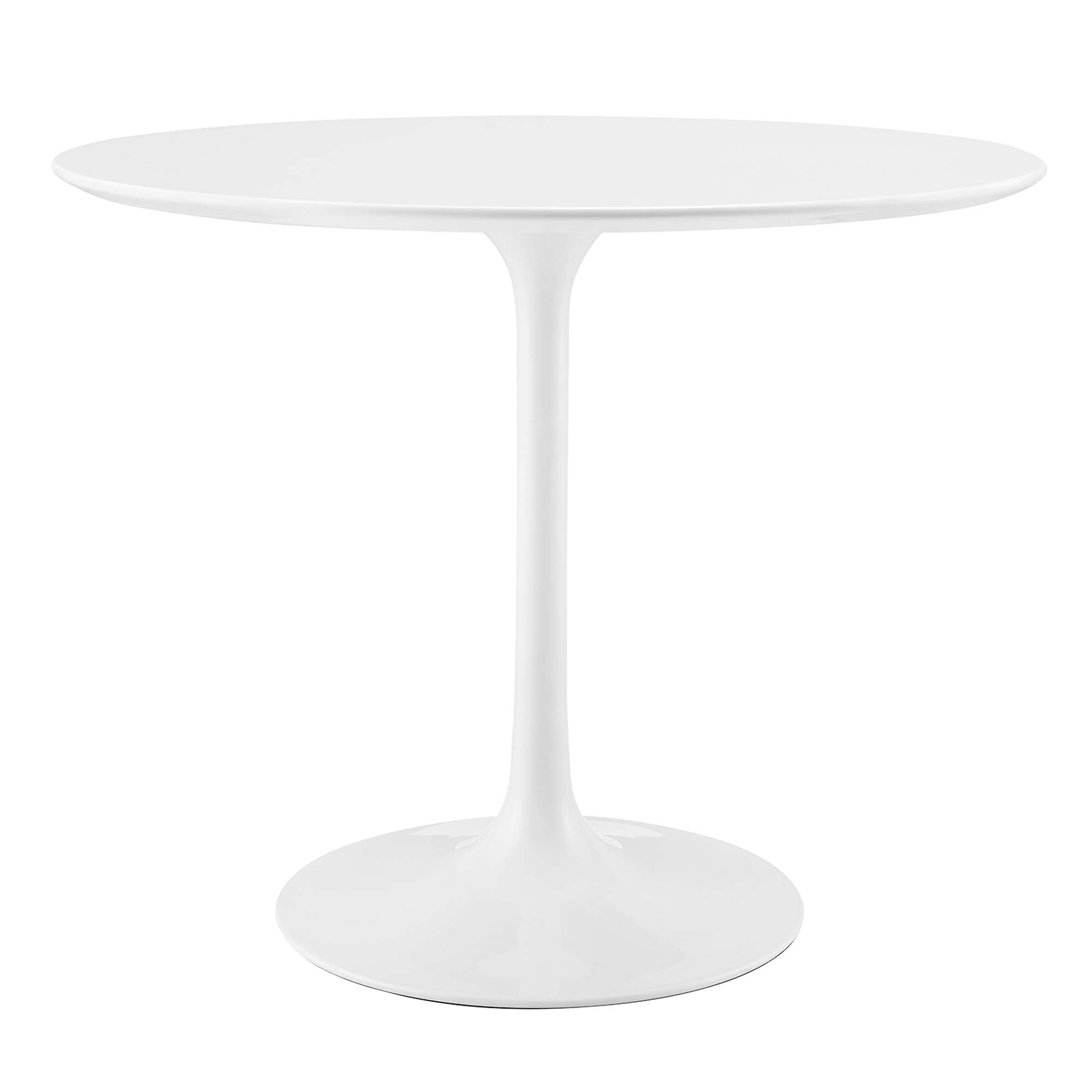 Lippa 36" Round Wood Dining Table, White