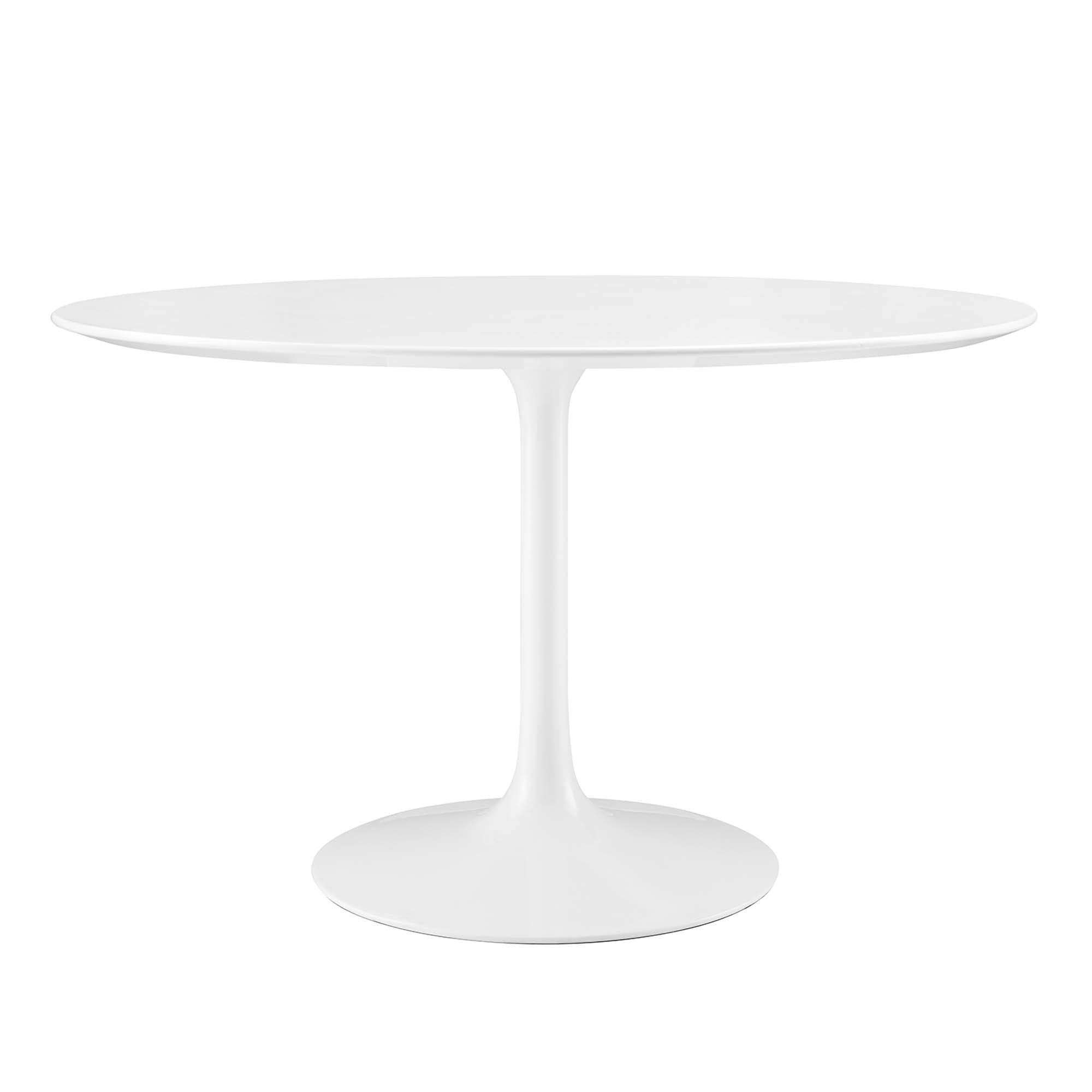 Lippa 48" Round Wood Dining Table, White