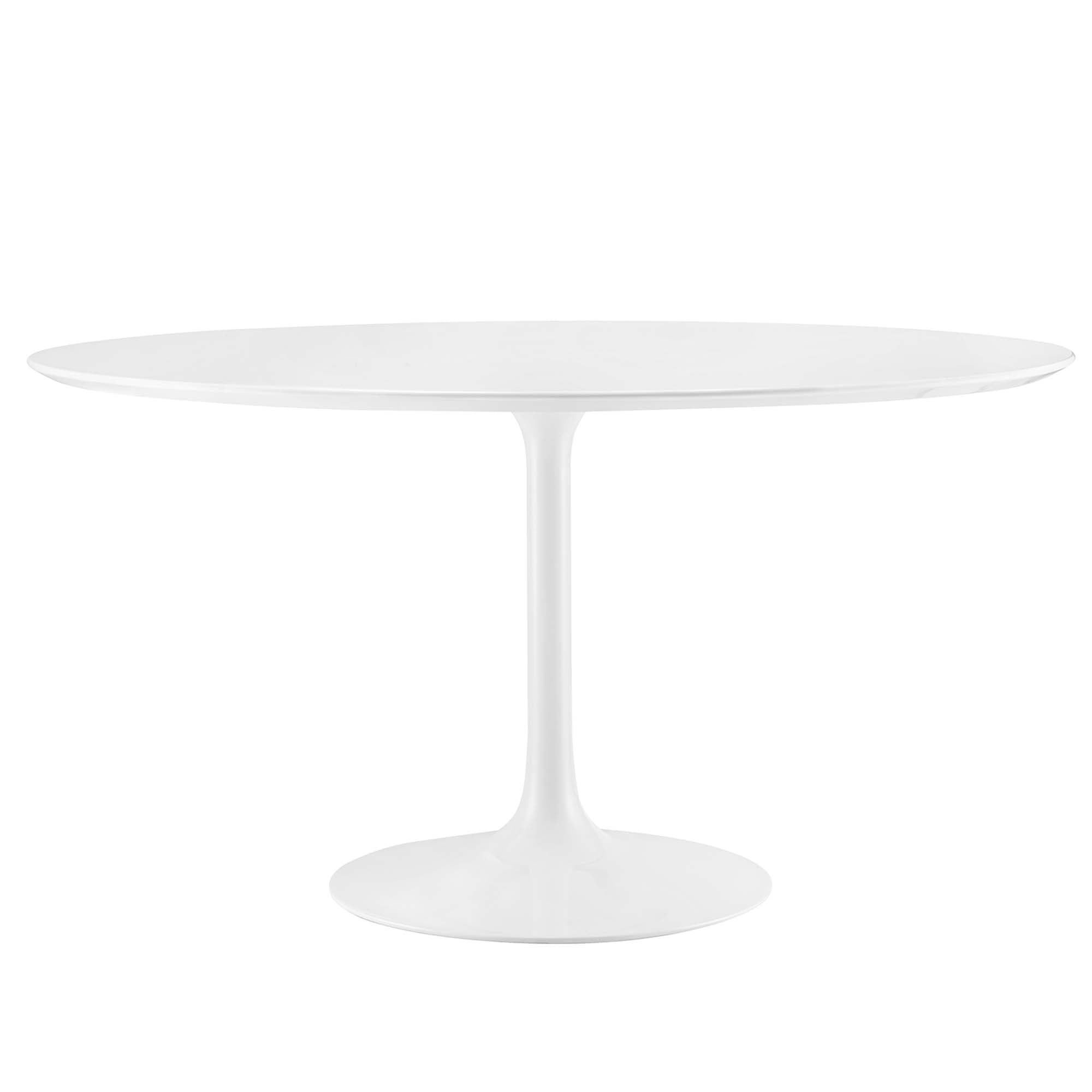 Lippa 54" Round Wood Dining Table, White
