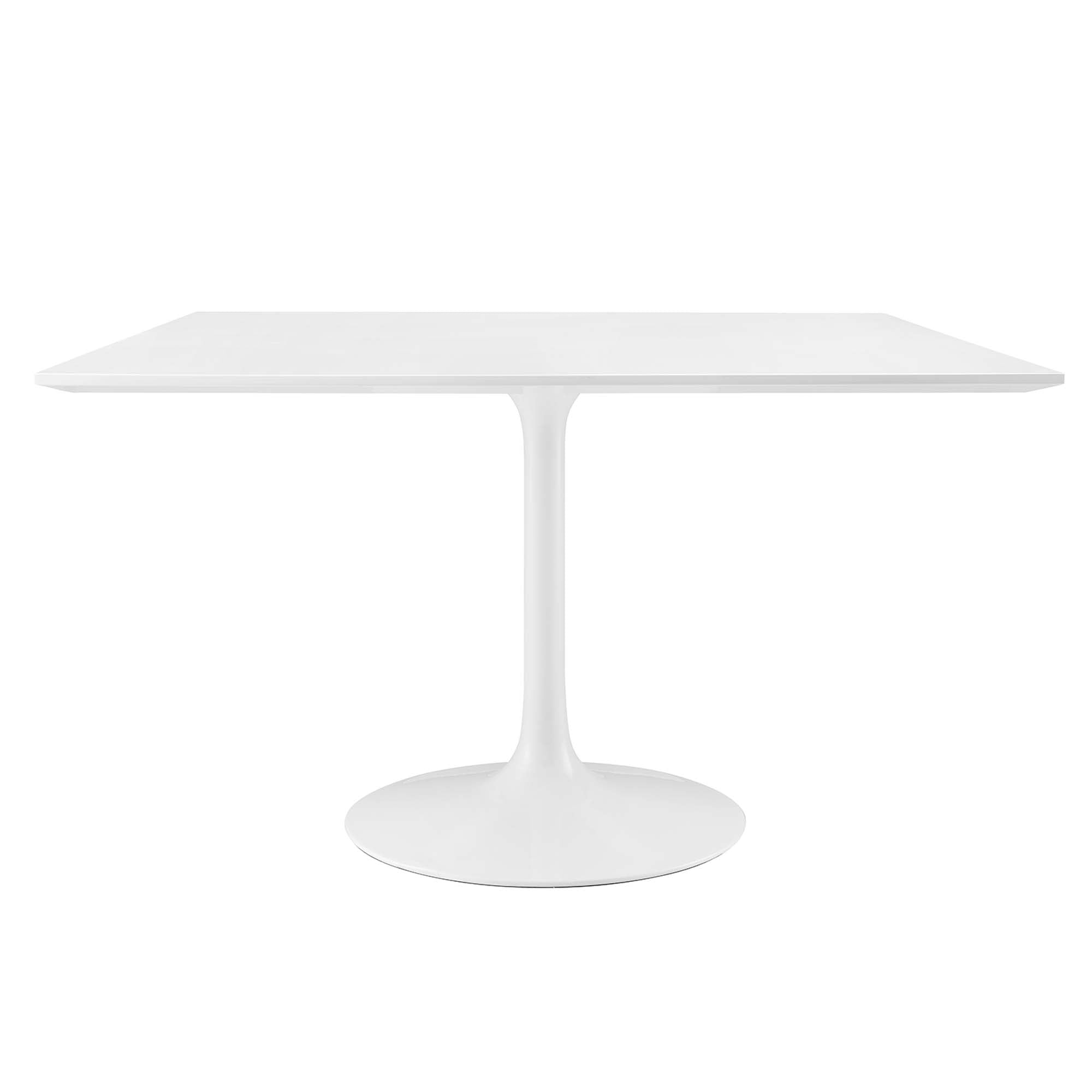 Lippa 48" Square Wood Dining Table, White