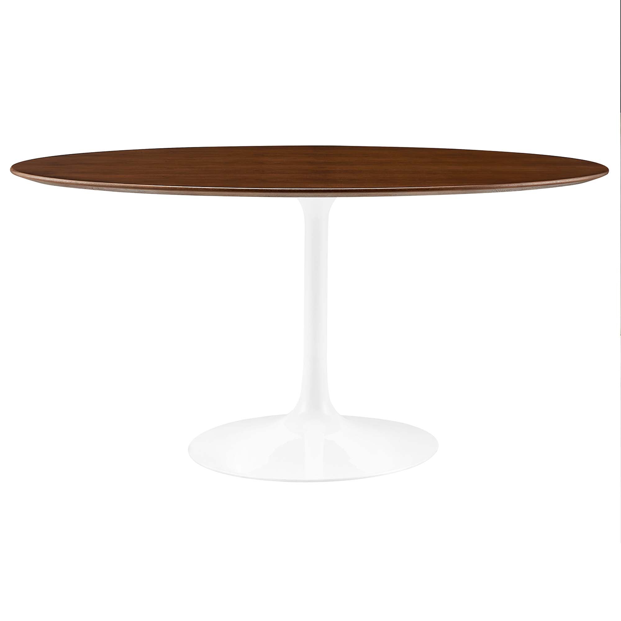 Lippa 60" Oval Wood Dining Table, Walnut