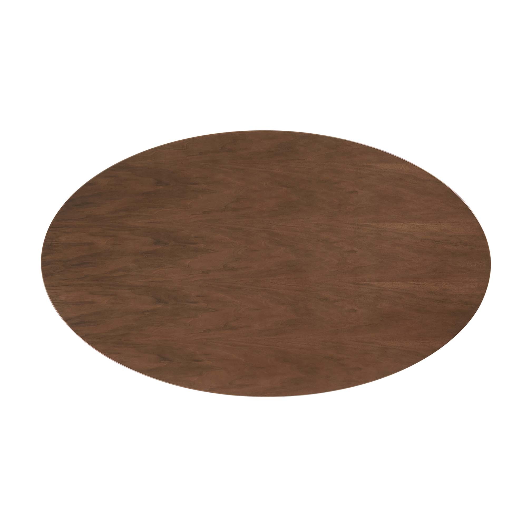 Lippa 60" Oval Wood Dining Table, Walnut