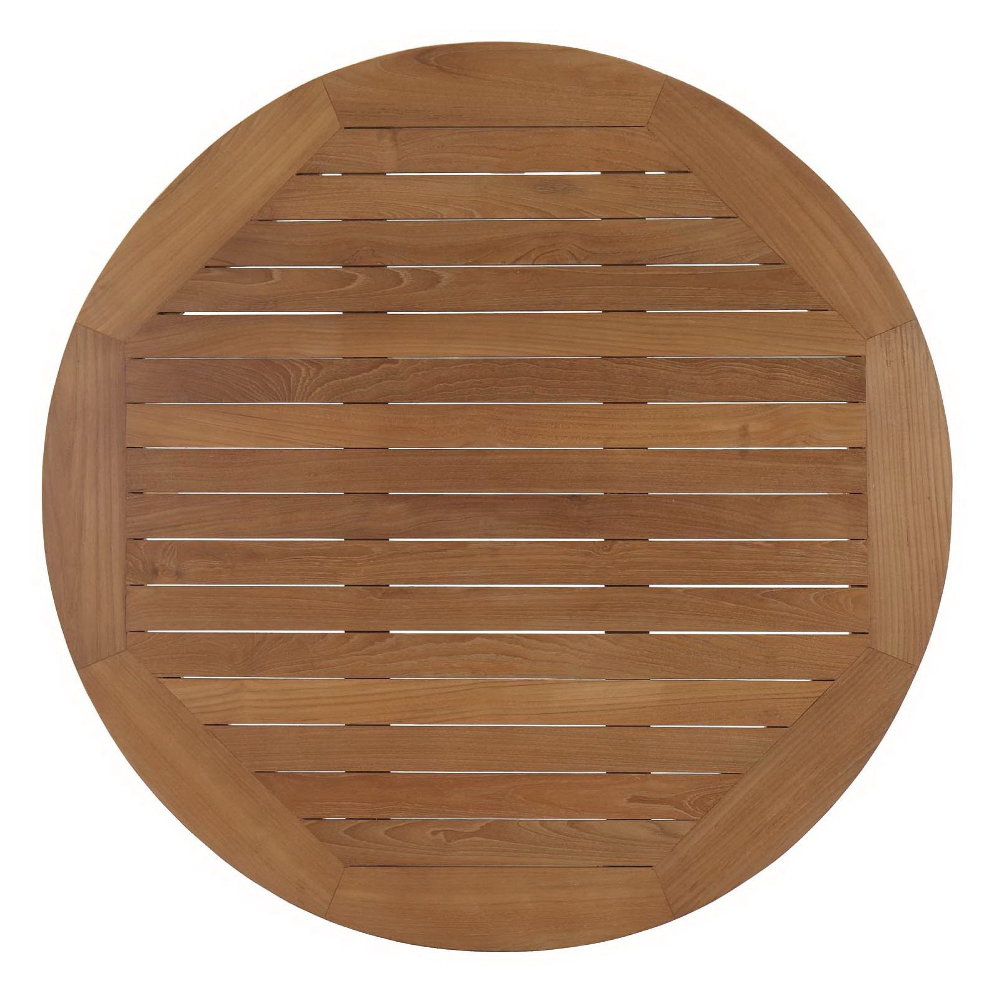 Marina Outdoor Patio Teak Round Coffee Table, Natural