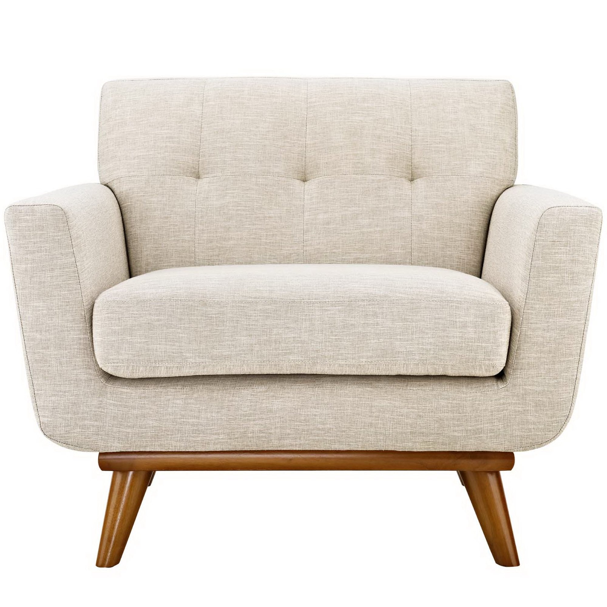 Engage Upholstered Fabric Armchair, Beige