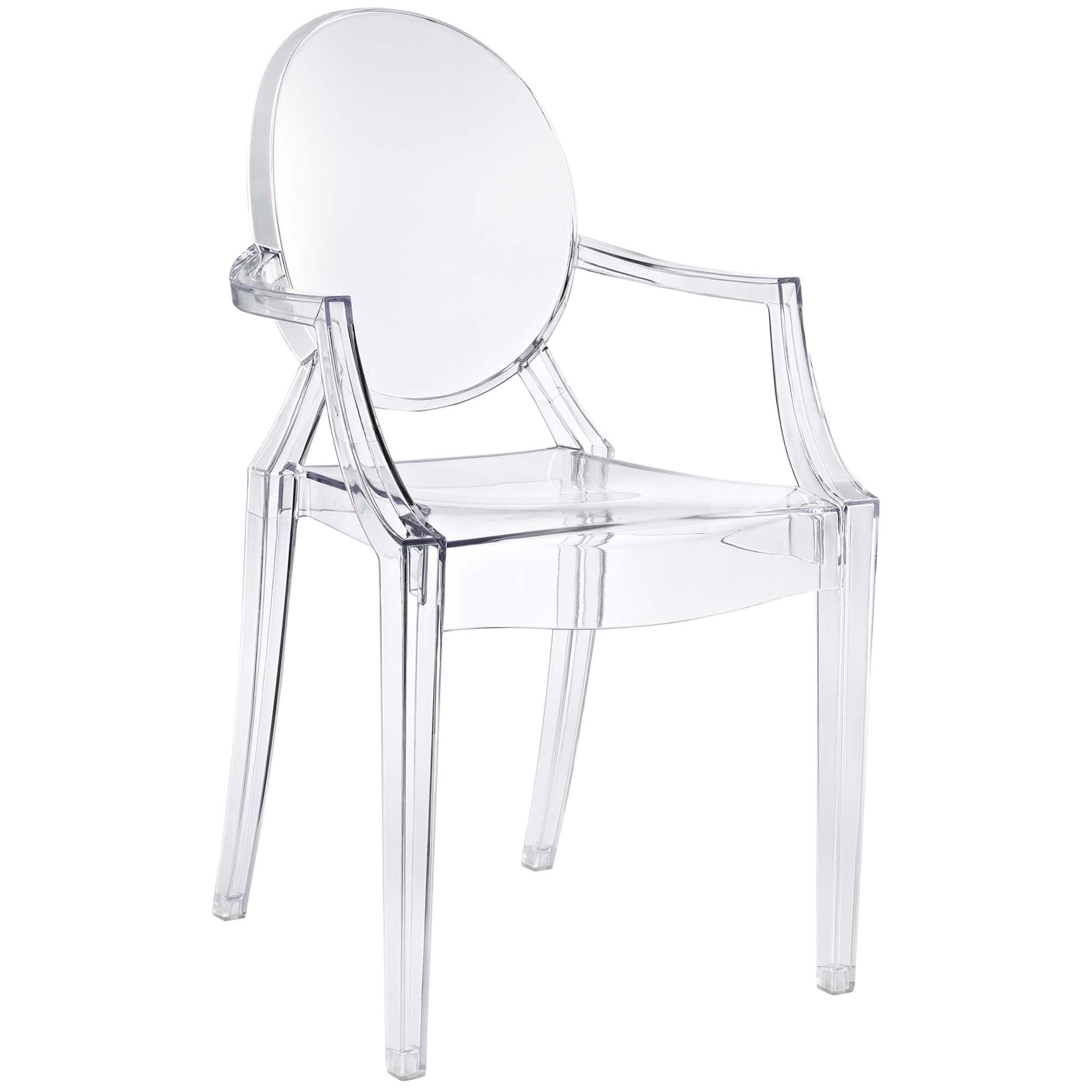Casper Dining Armchair, Clear