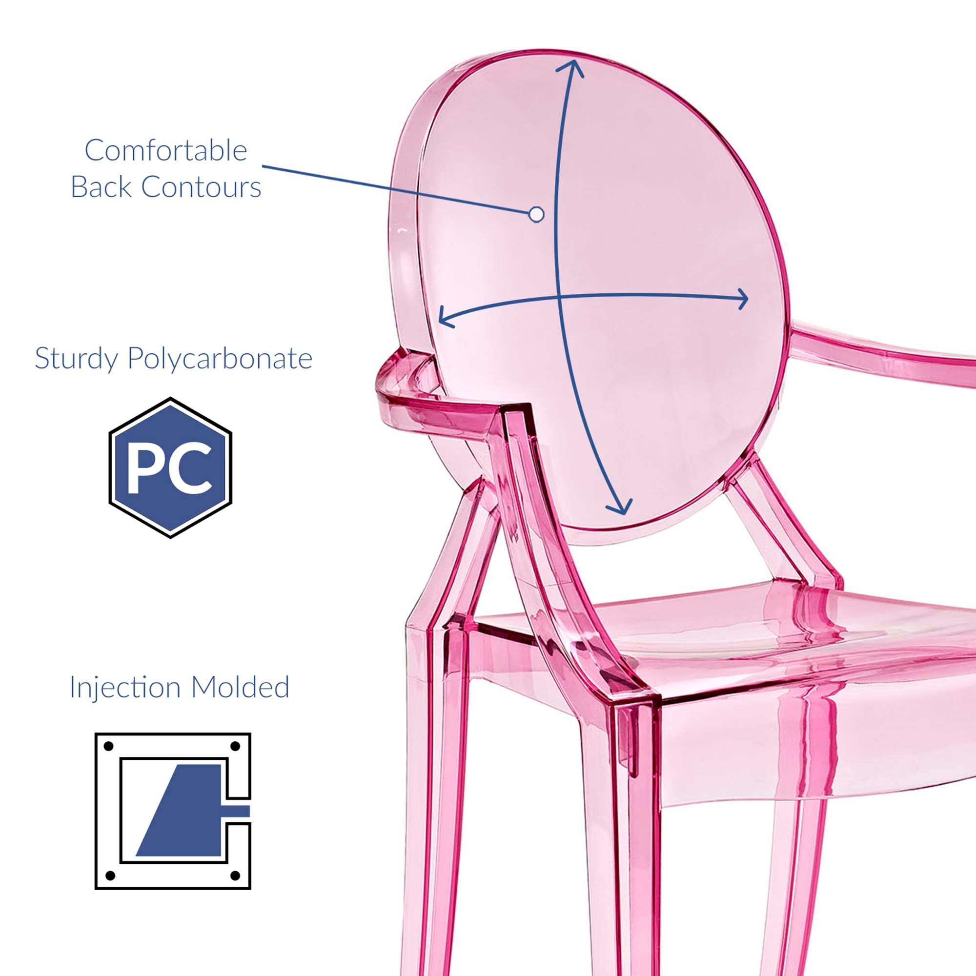 Casper Dining Armchair, Pink