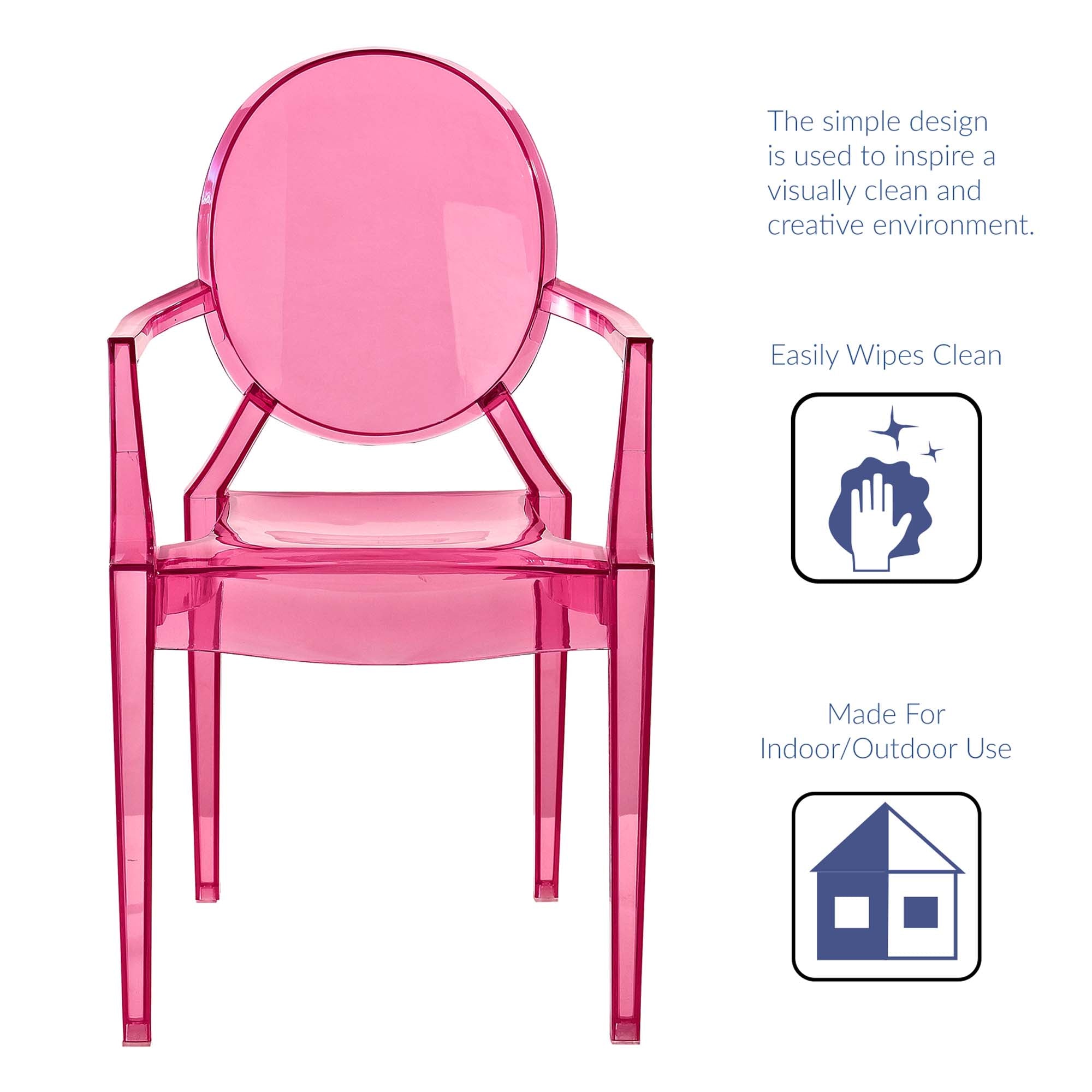Casper Dining Armchair, Pink