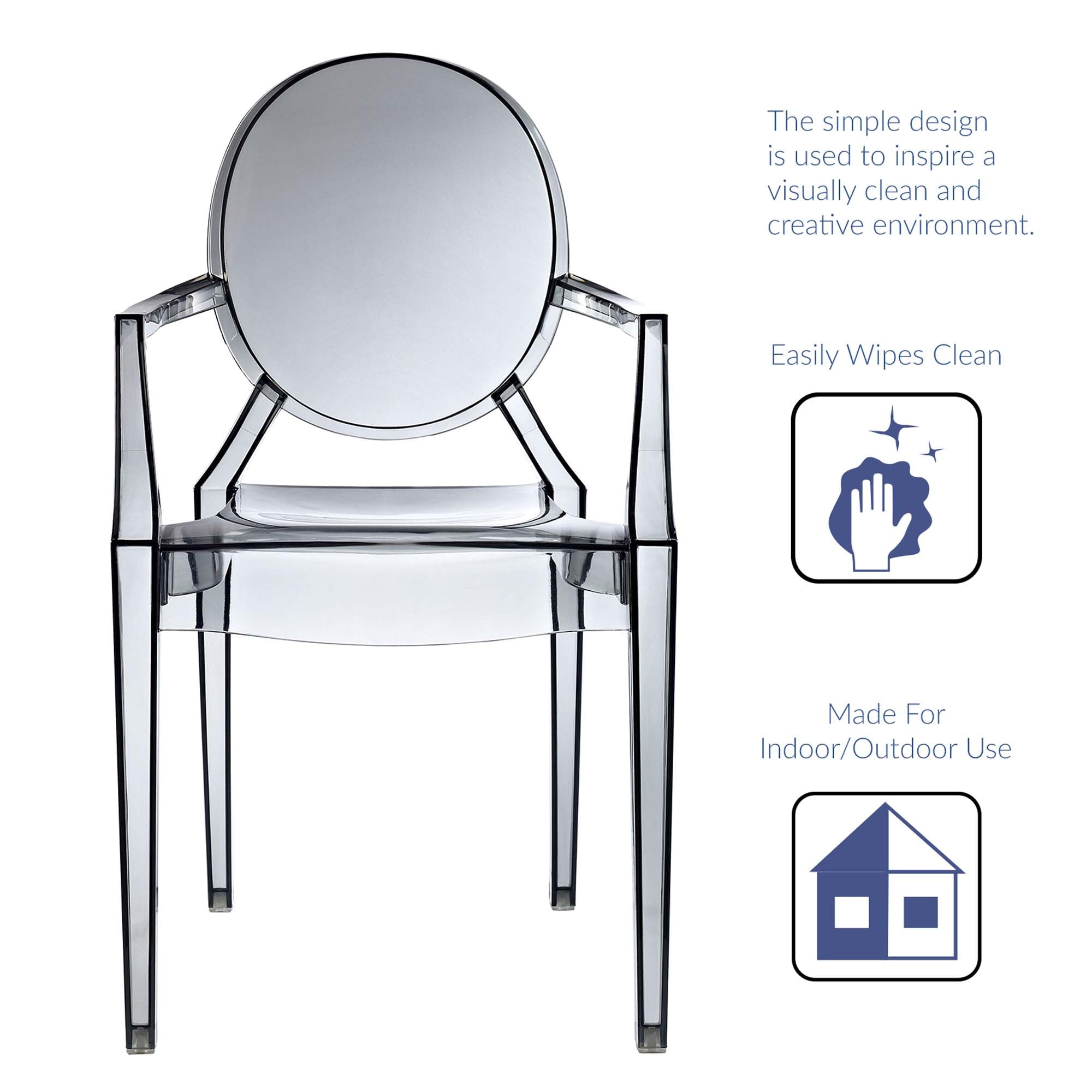 Casper Dining Armchair, Smoke